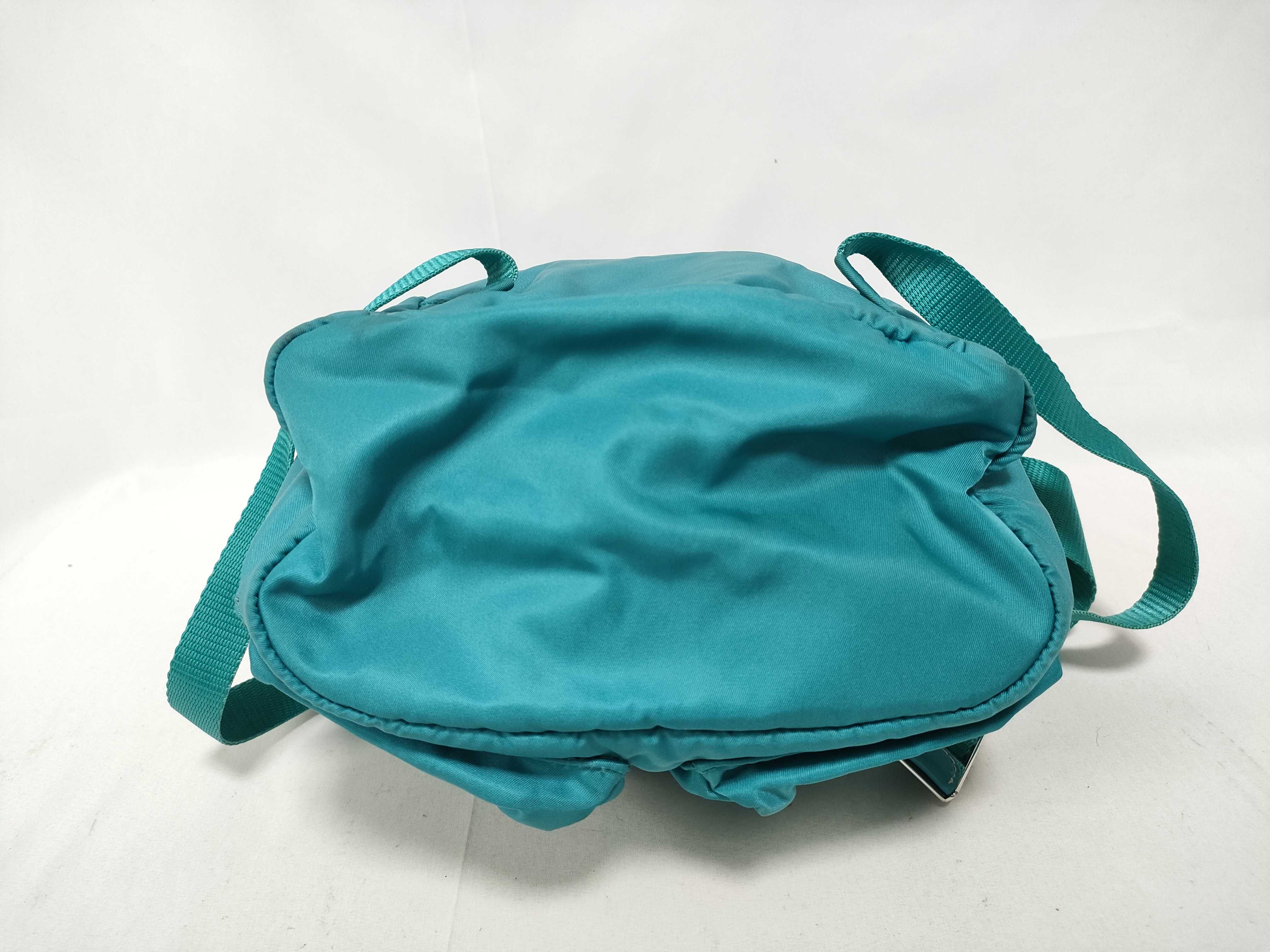 backpack, triangular logo, turquoise, rare color. — view 3