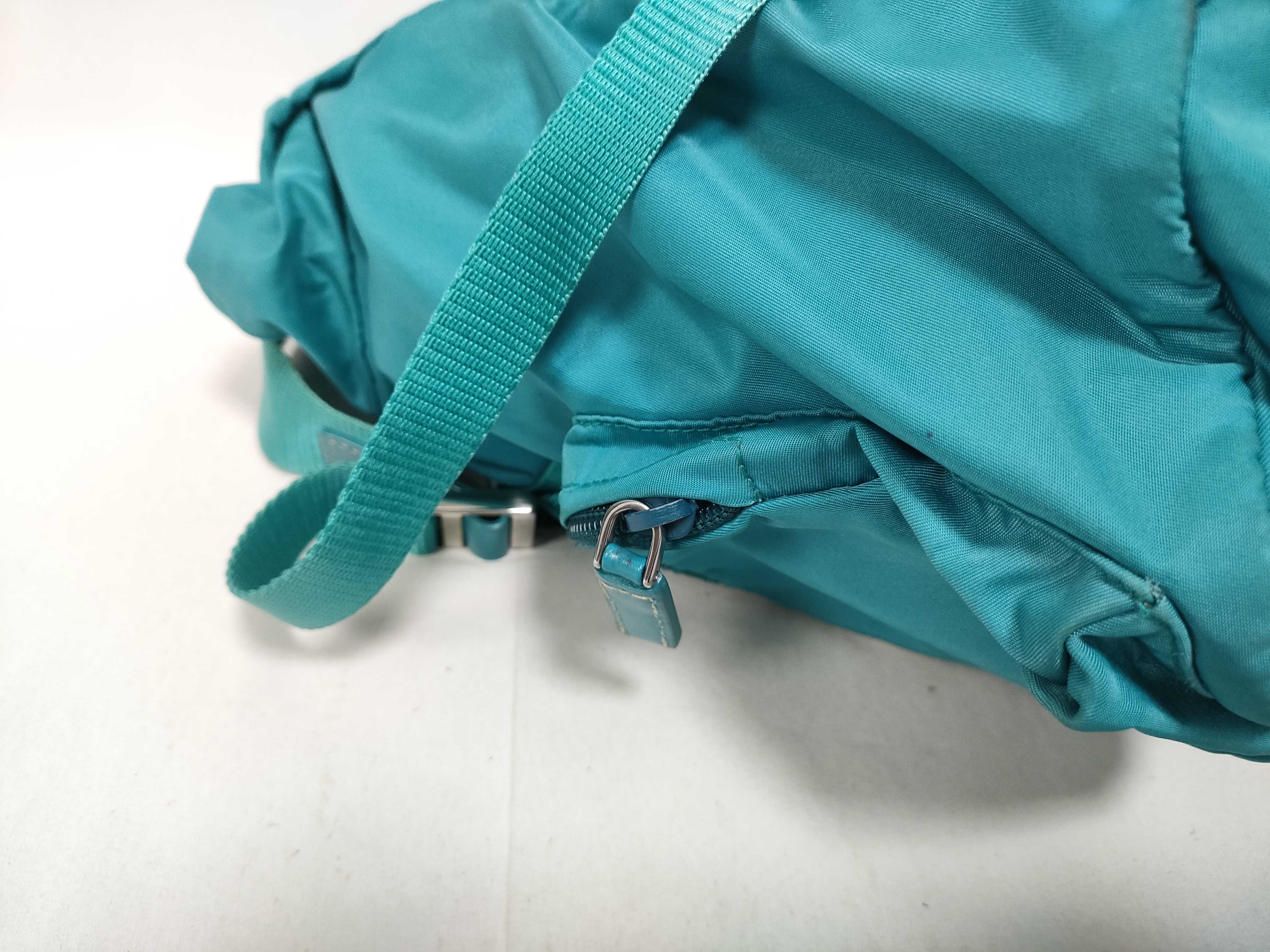 backpack, triangular logo, turquoise, rare color. — view 6