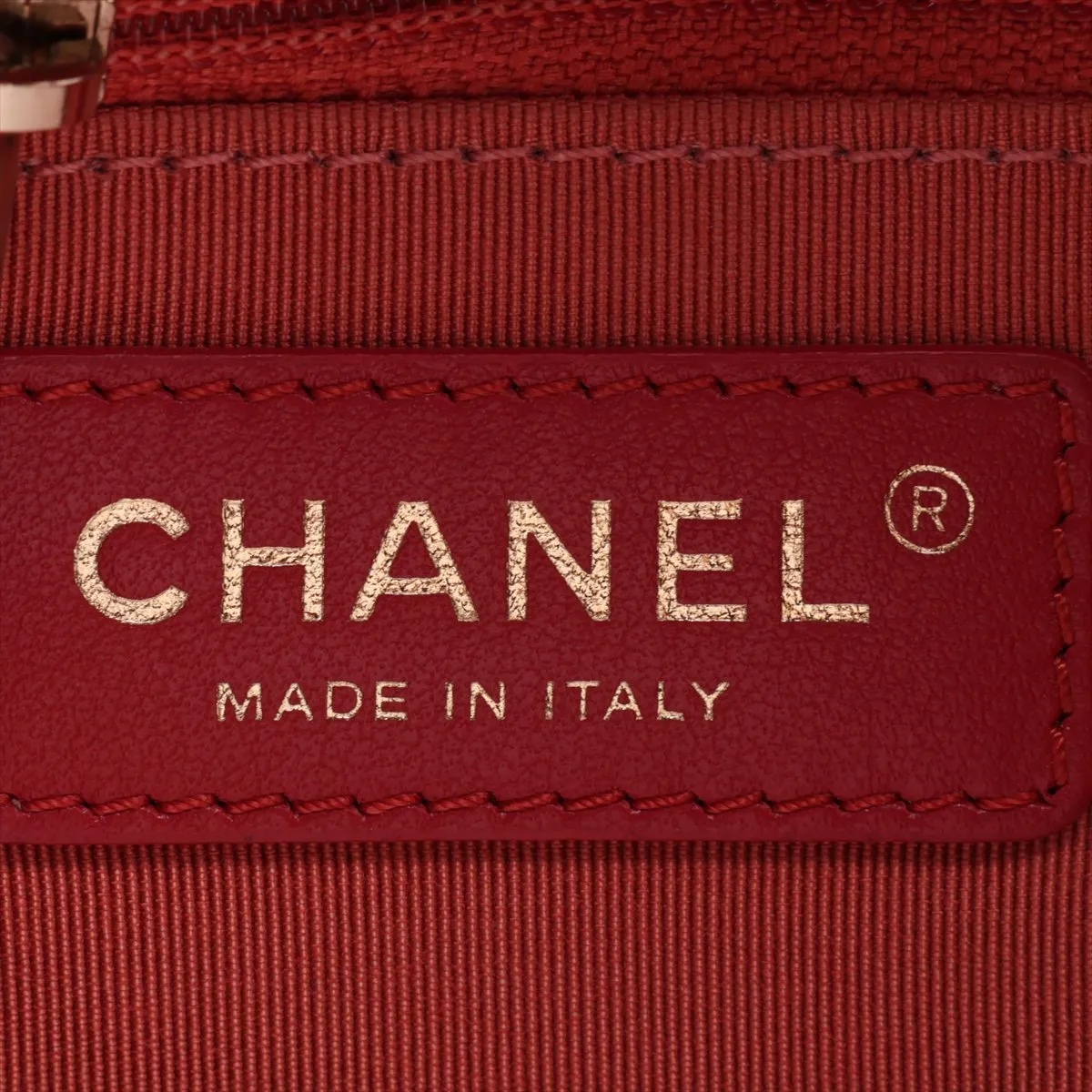 Matelassé Lambskin Single Flap Double Chain Bag, Orange x Brown, Gold Hardware, 24990032, Serial Number 24 — view 9