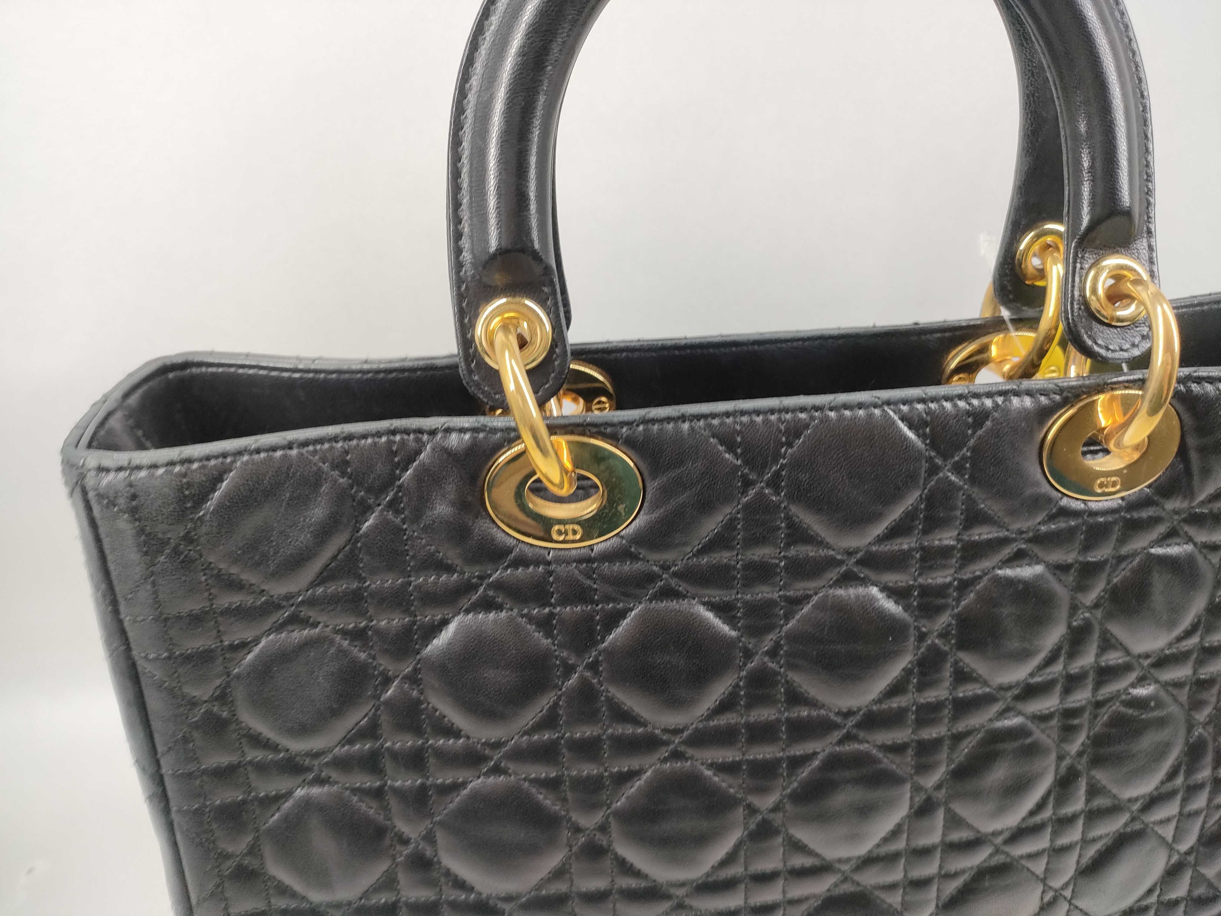 Lady Dior Lamb Black Handbag — view 3
