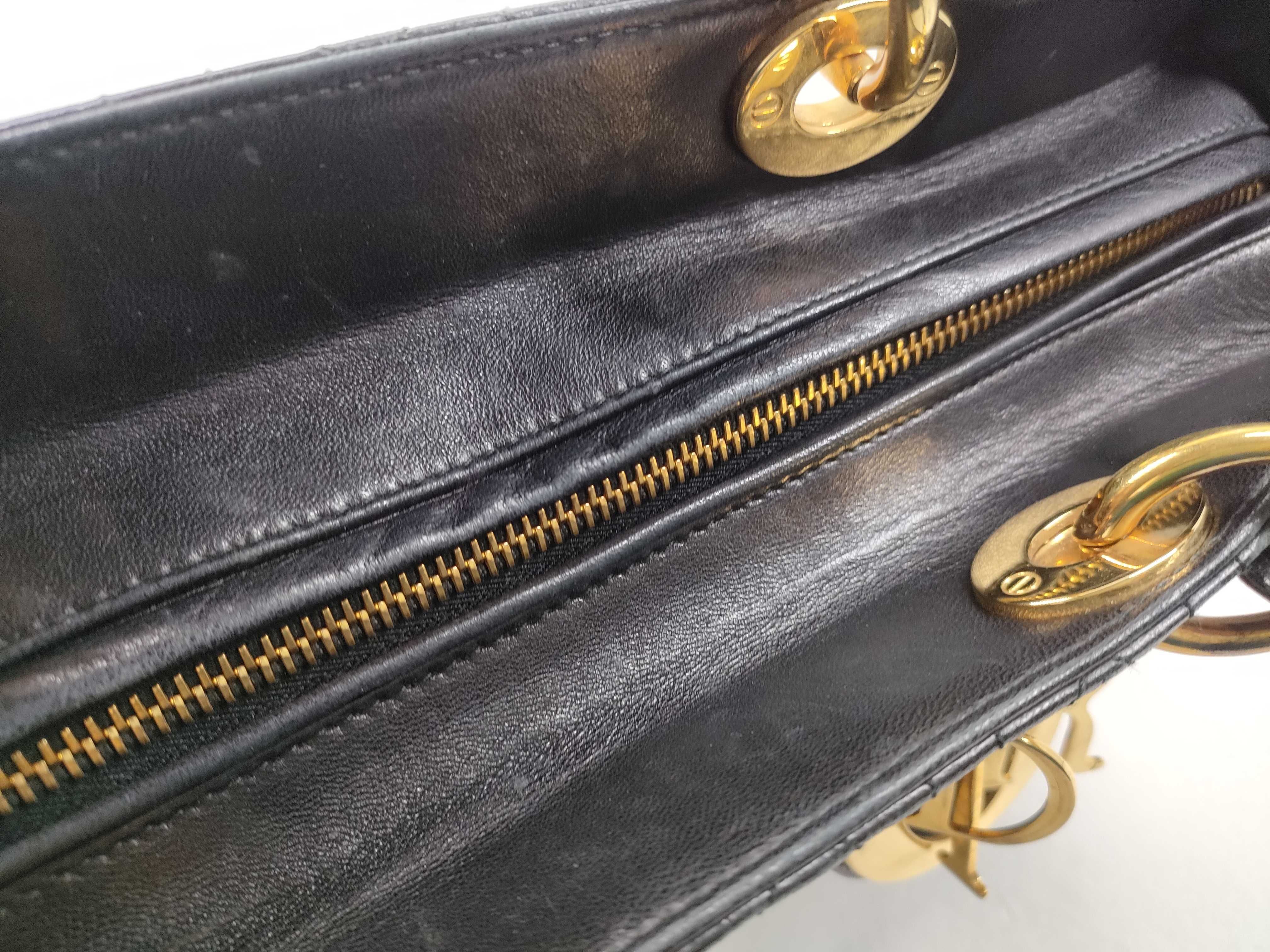 Lady Dior Lamb Black Handbag — view 8