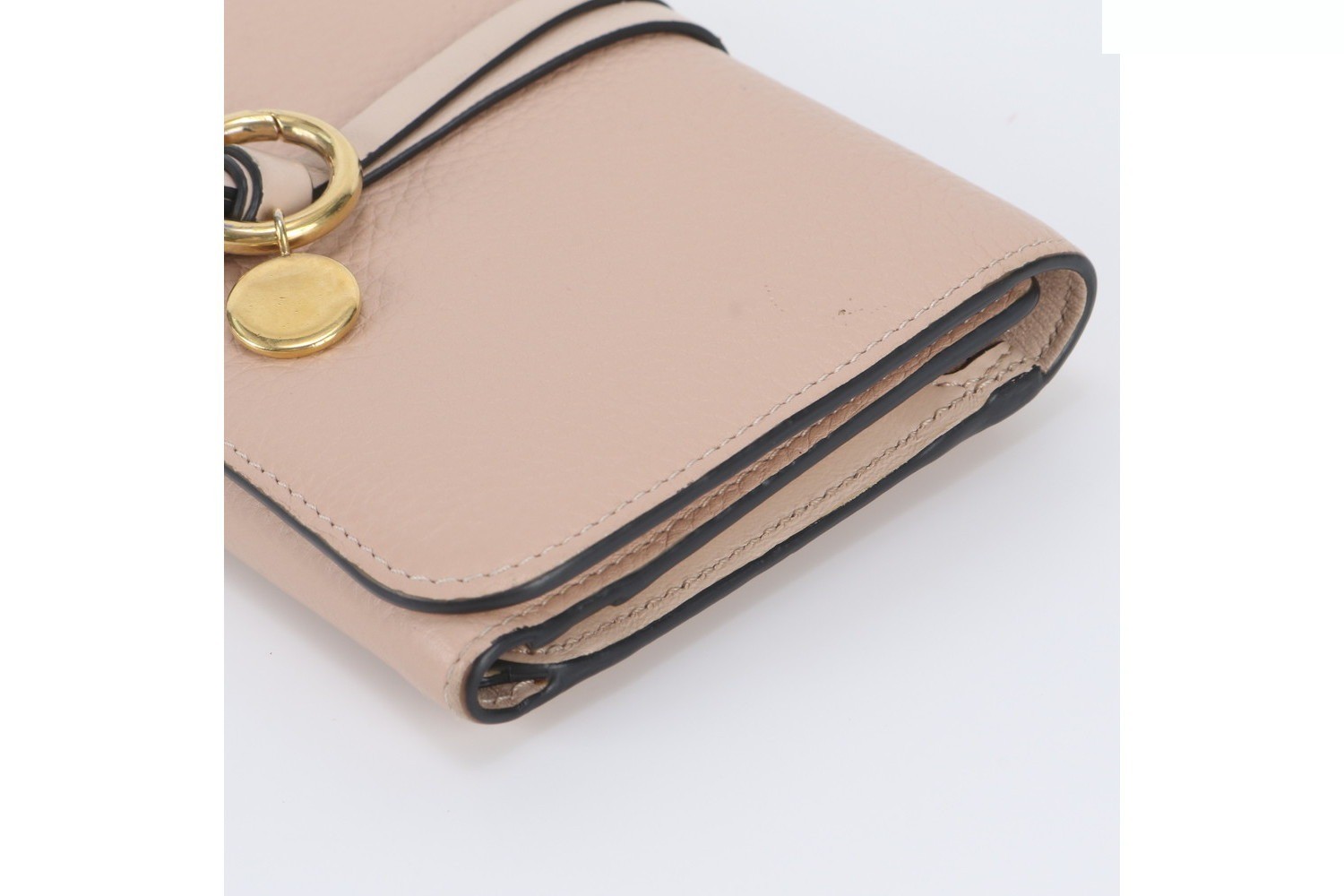 Hologram sticker included Alphabet leather trifold wallet — view 3