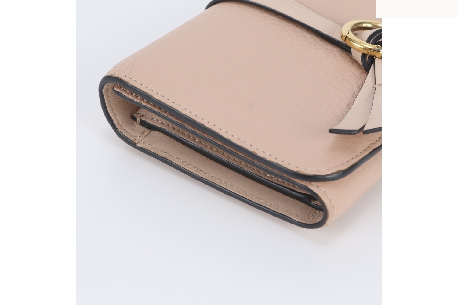 Hologram sticker included Alphabet leather trifold wallet — view 4