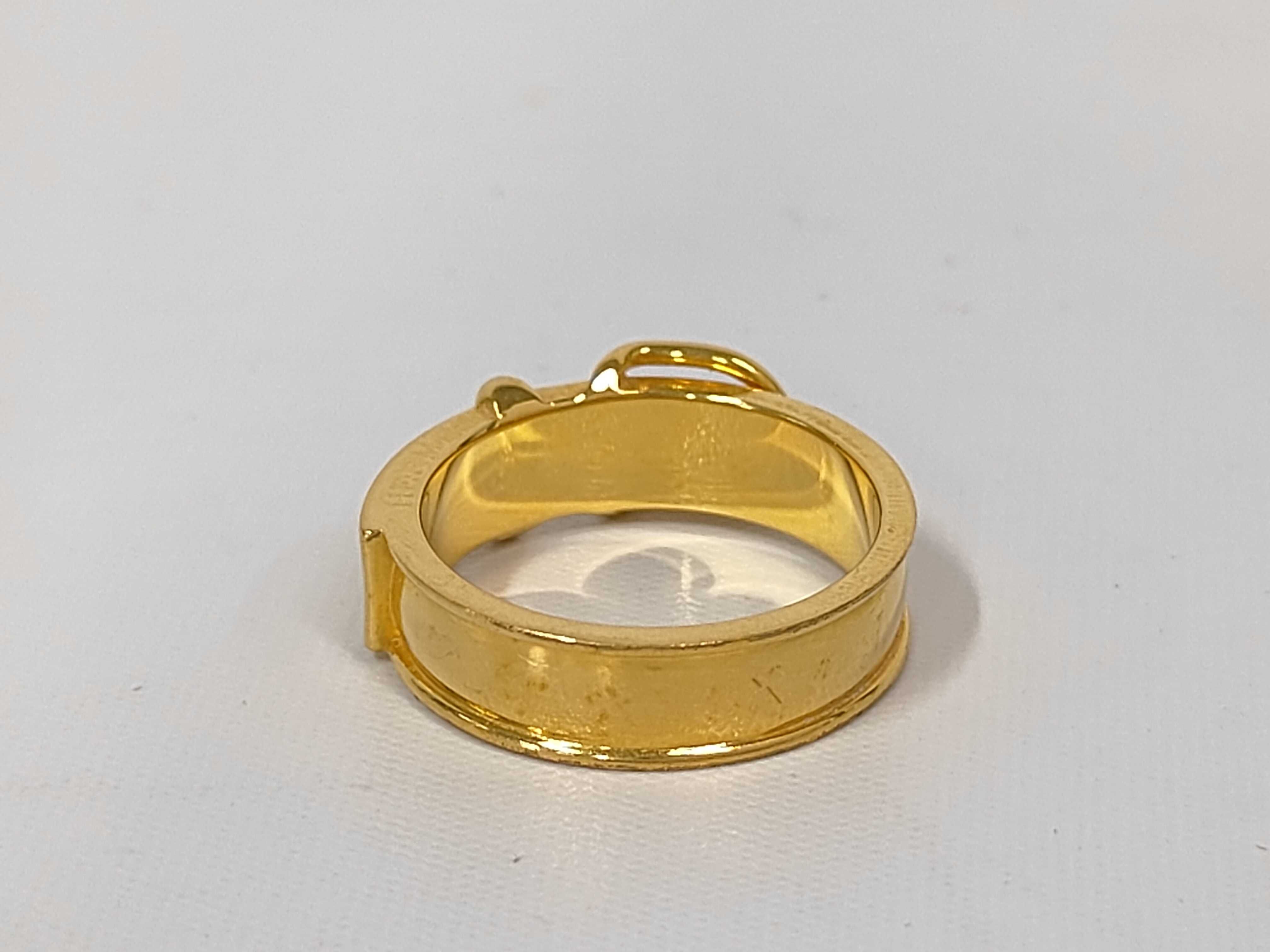 scarf ring, Ceinture, gold hardware, Hermes accessories. — view 2