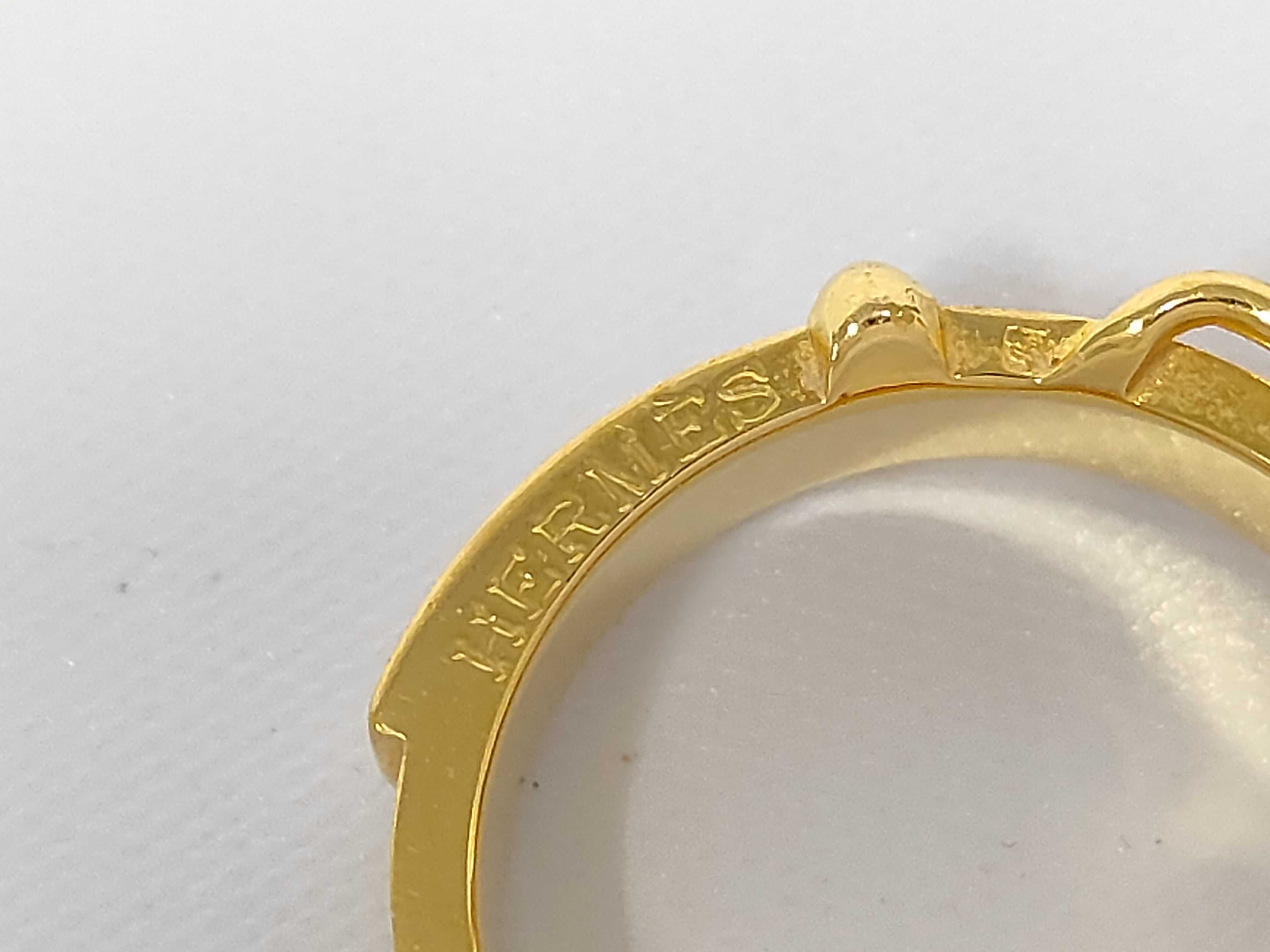 scarf ring, Ceinture, gold hardware, Hermes accessories. — view 5