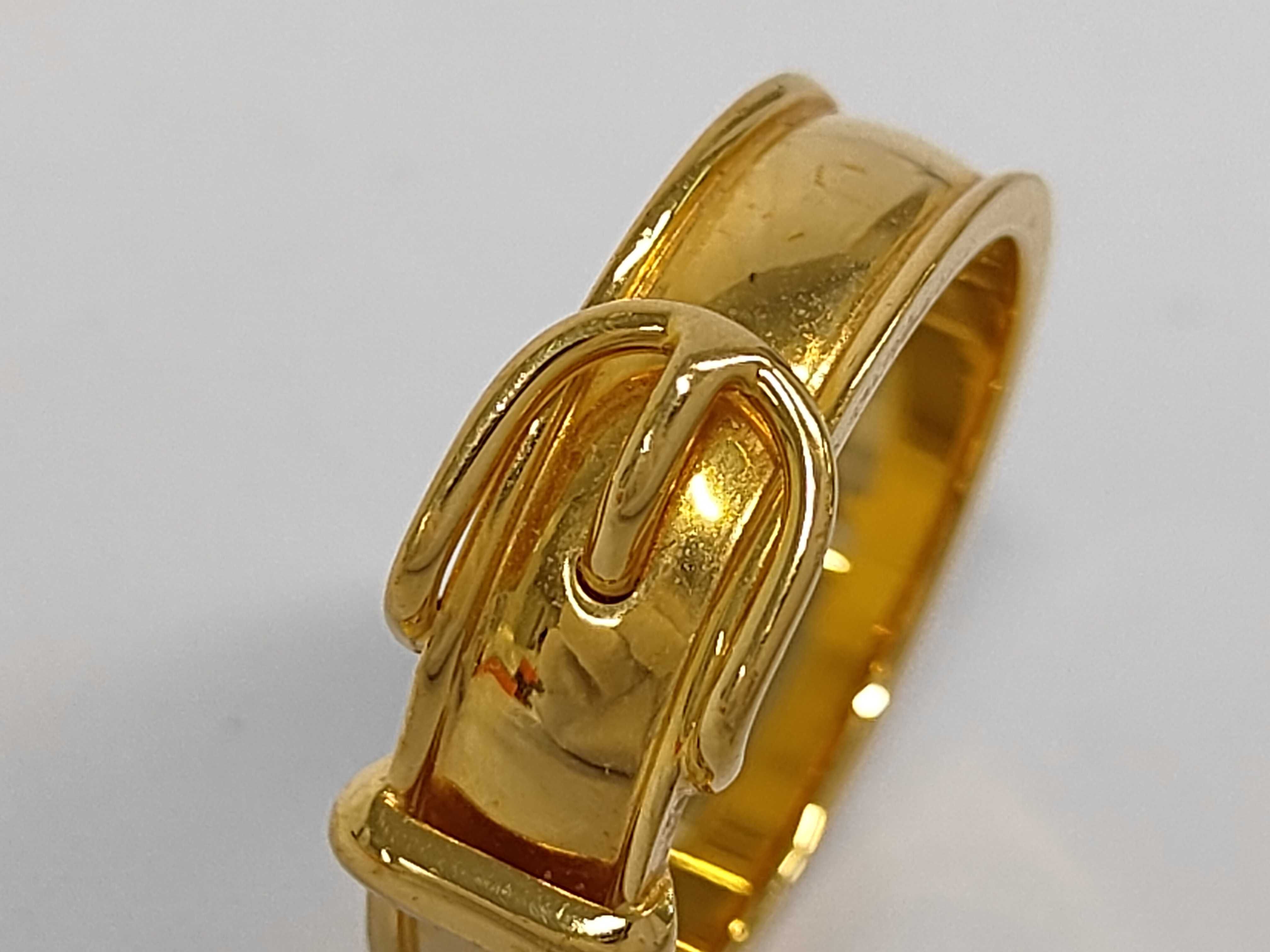 scarf ring, Ceinture, gold hardware, Hermes accessories. — view 6