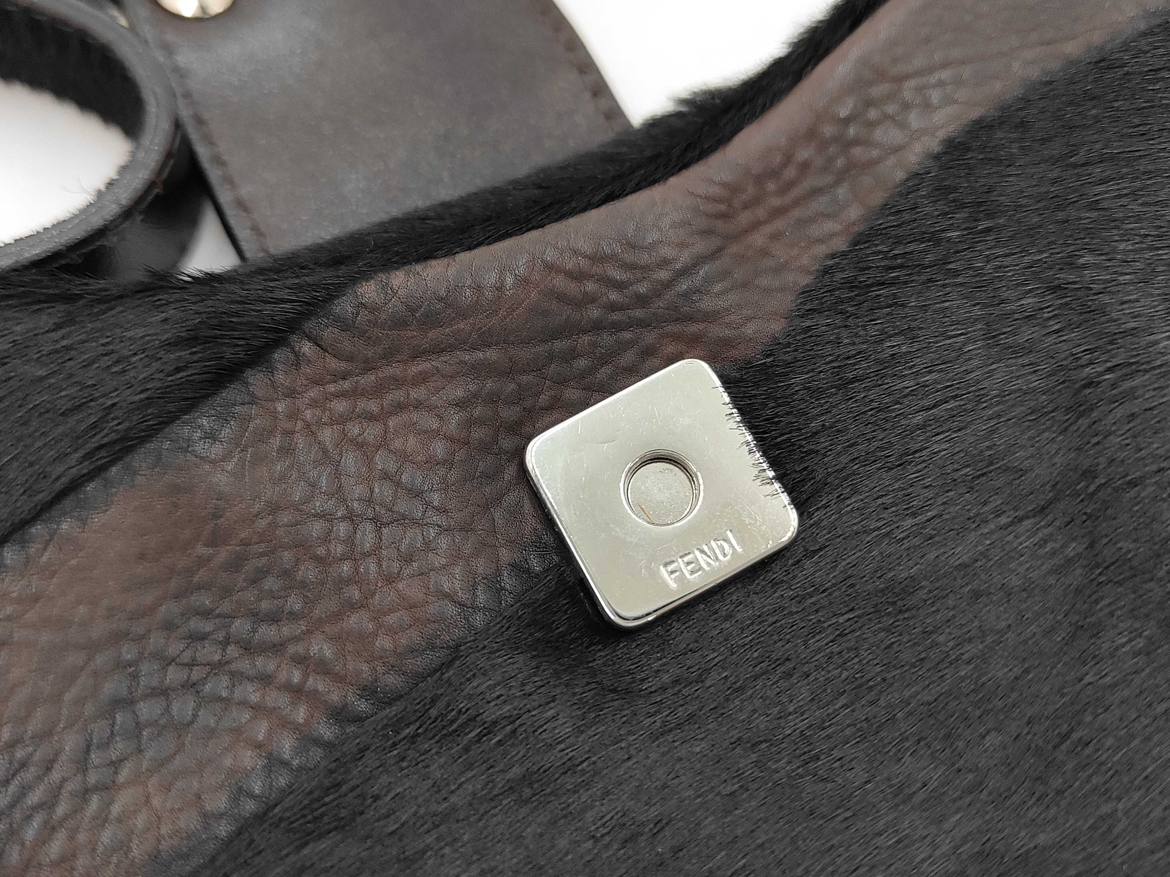 Calf Hair Leather Mamma Bucket Handbag — view 11