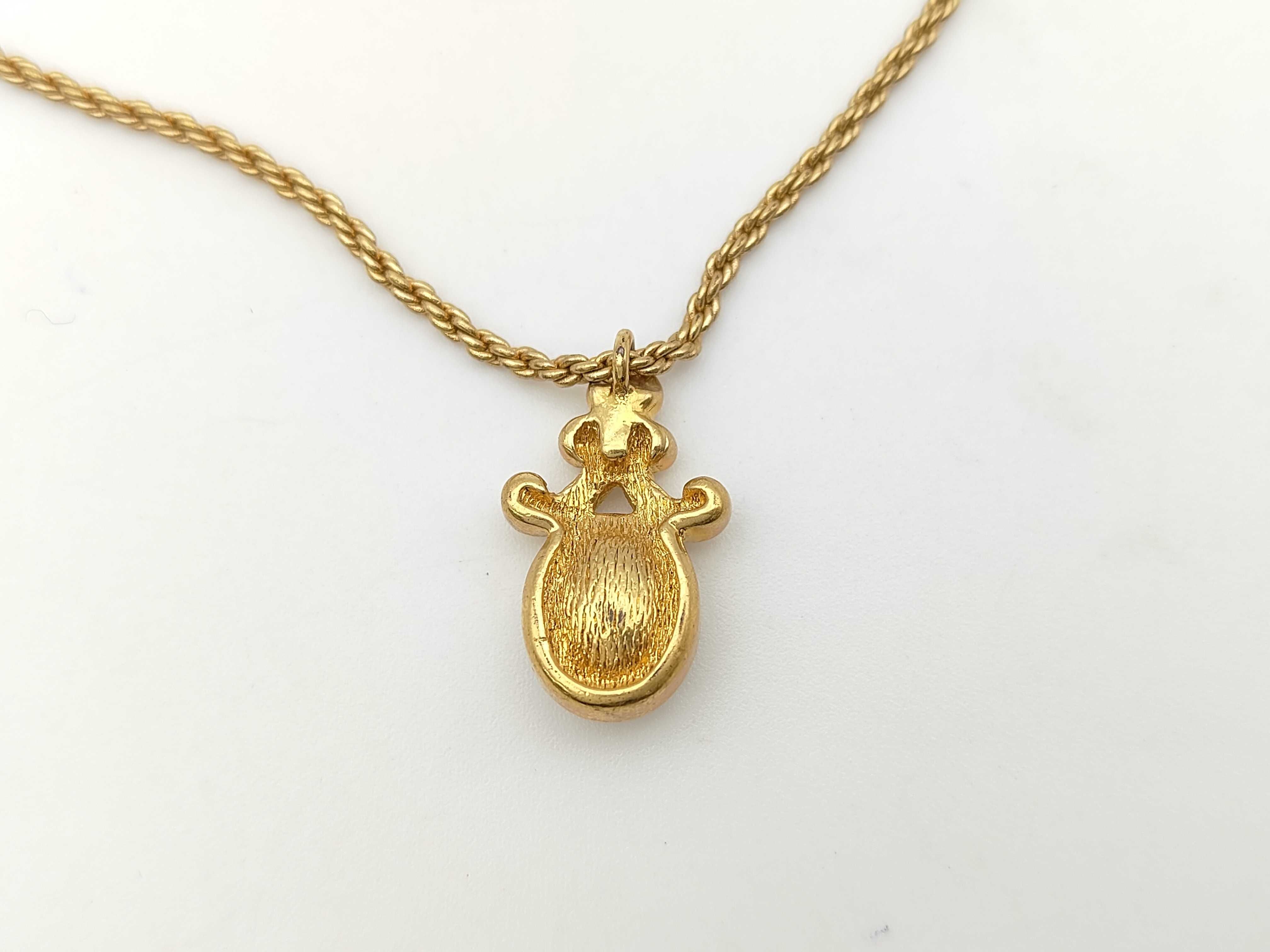 Crystal Rope Chain Circle Gold Necklace — view 2