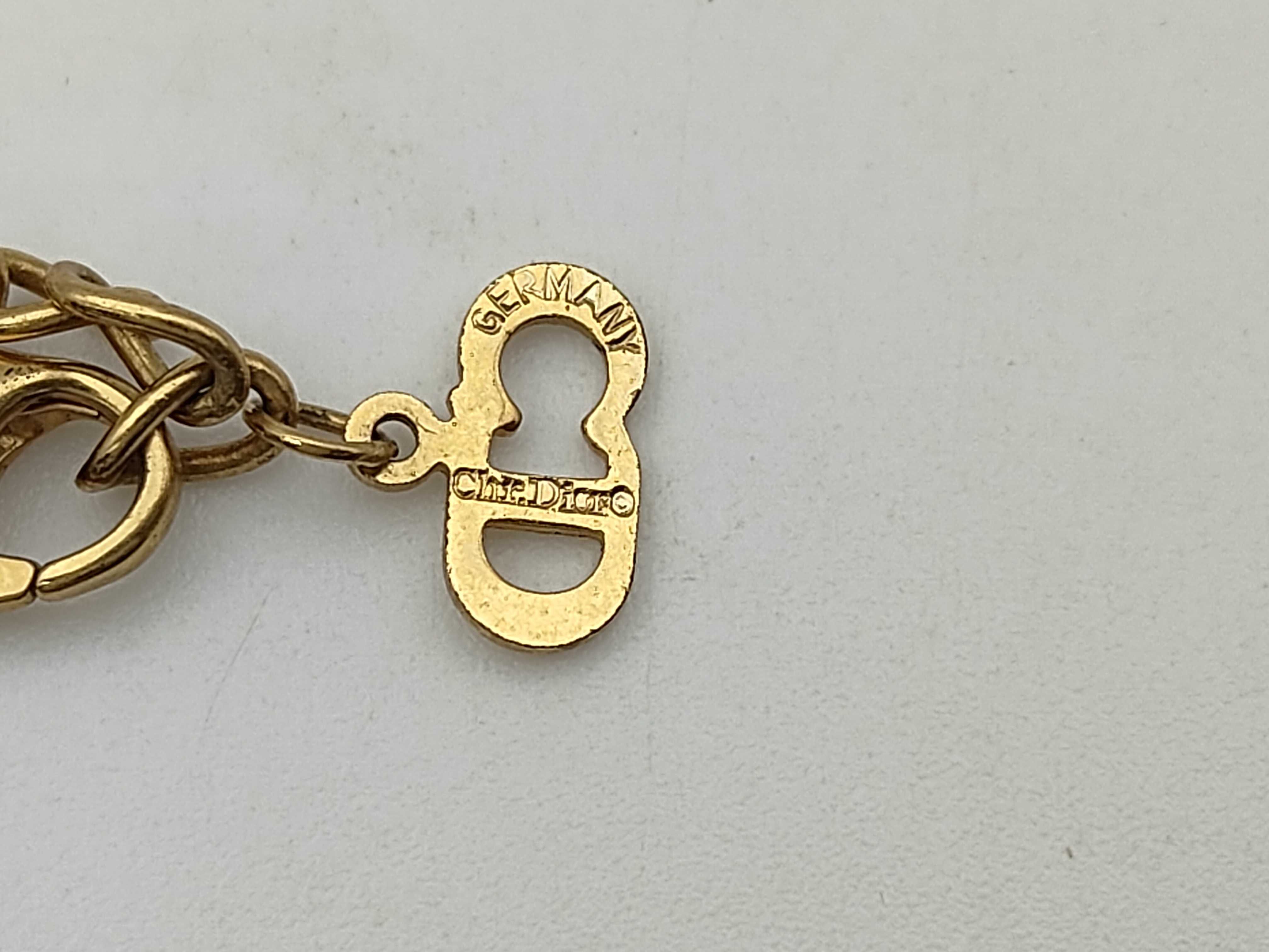 Crystal Rope Chain Circle Gold Necklace — view 5