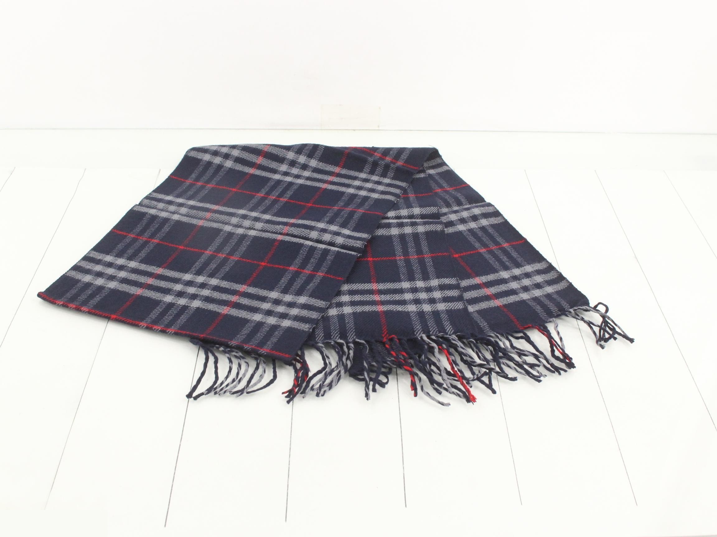 Nova Check Scarf - Navy — view 3
