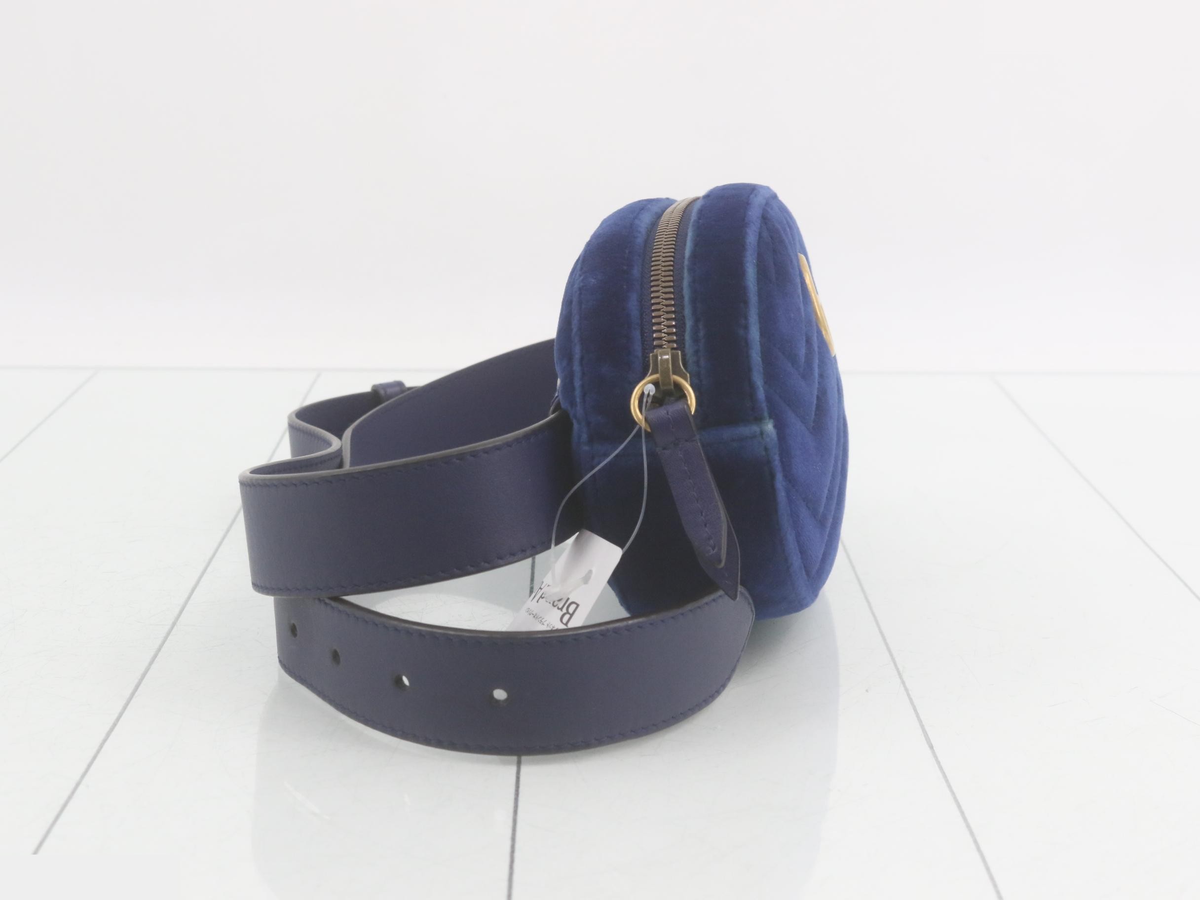 GG Marmont Belt Bag, Velour Waist Bag — view 4