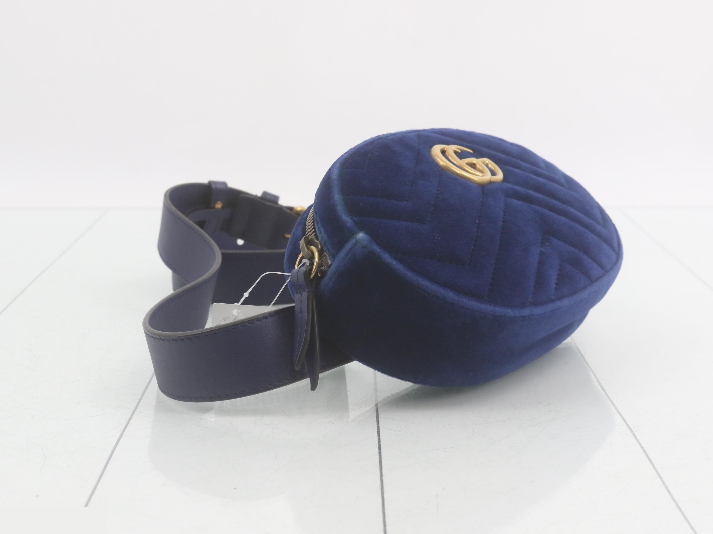 GG Marmont Belt Bag, Velour Waist Bag — view 5