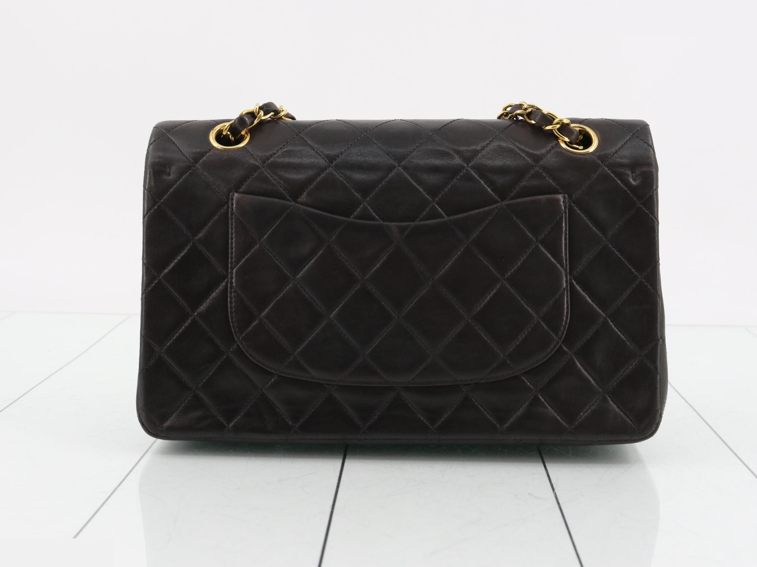 Matelassé 25 Lambskin Gold Hardware Black WW — view 2