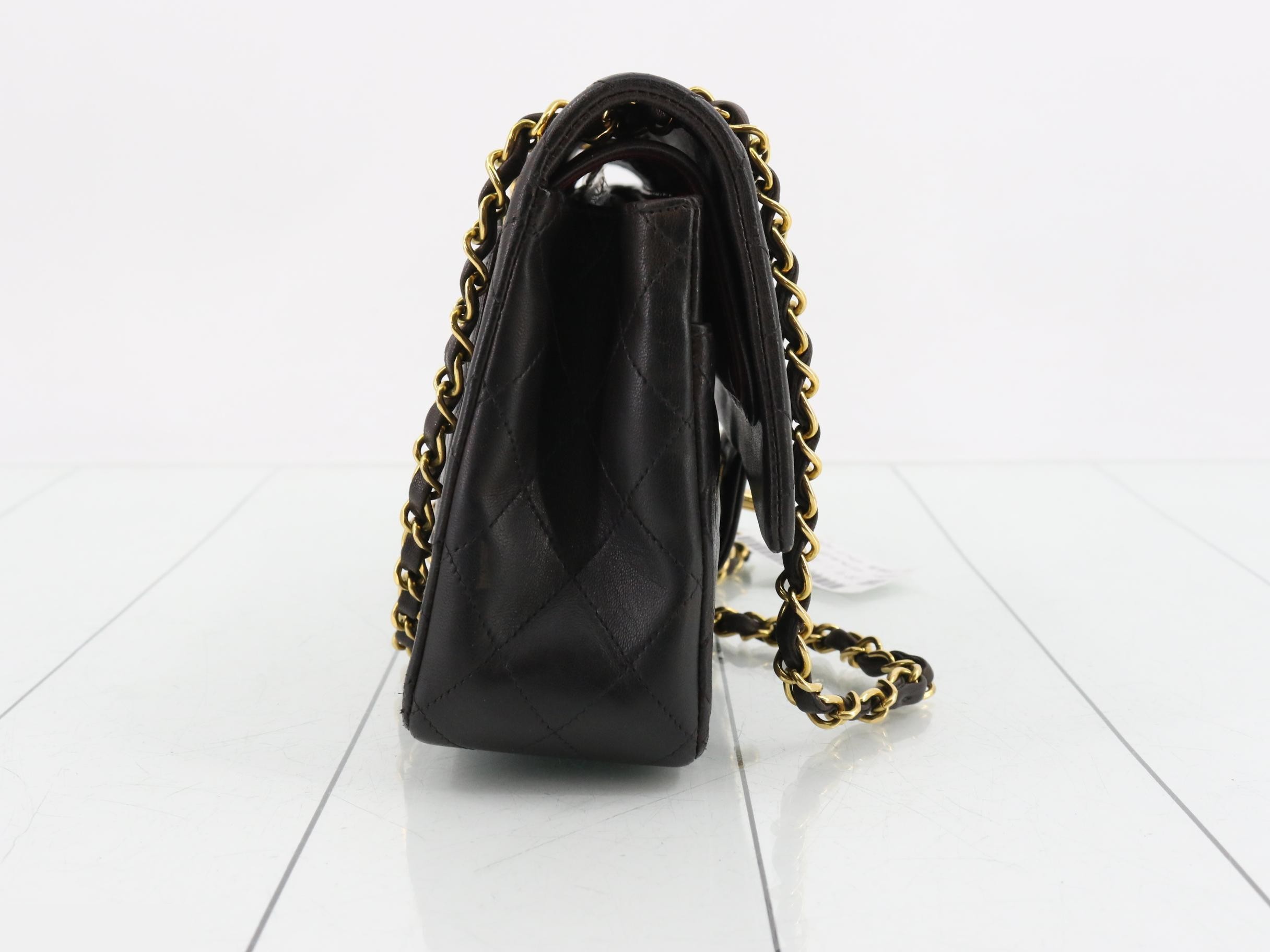 Matelassé 25 Lambskin Gold Hardware Black WW — view 4