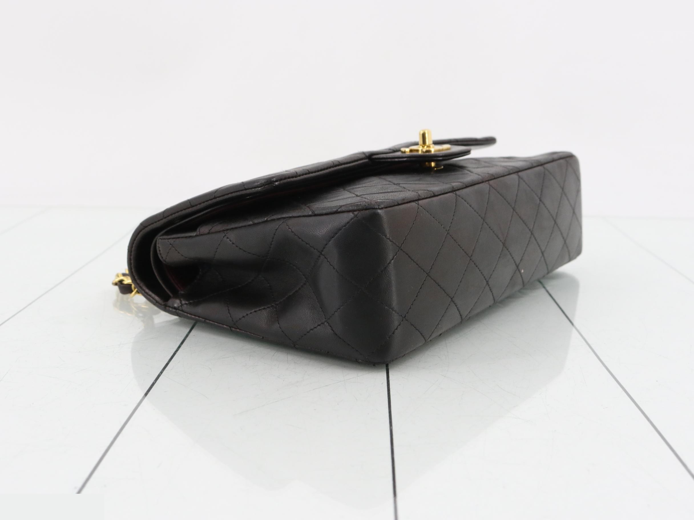 Matelassé 25 Lambskin Gold Hardware Black WW — view 5