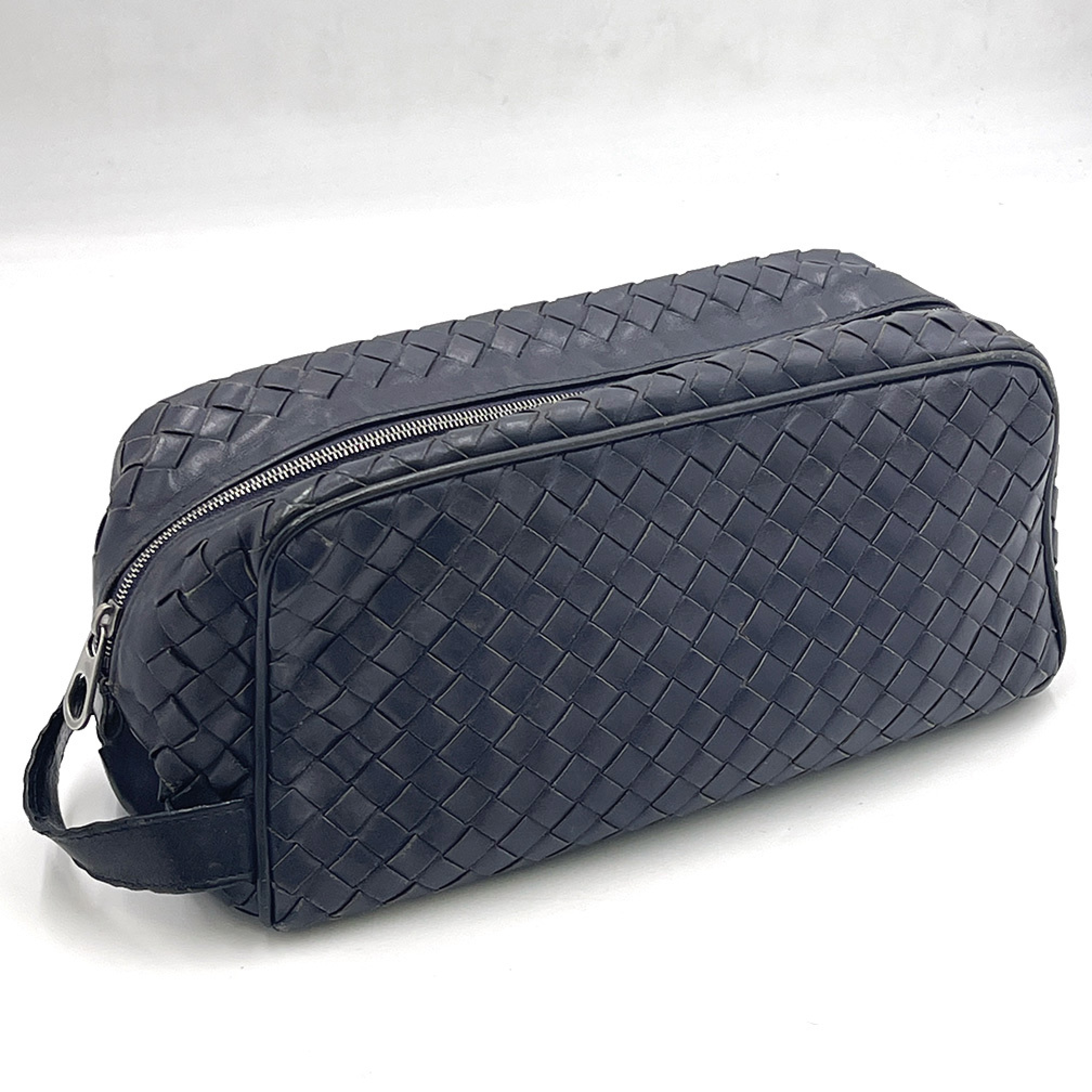 Leather Clutch Navy Blue Clutch Bag — view 2