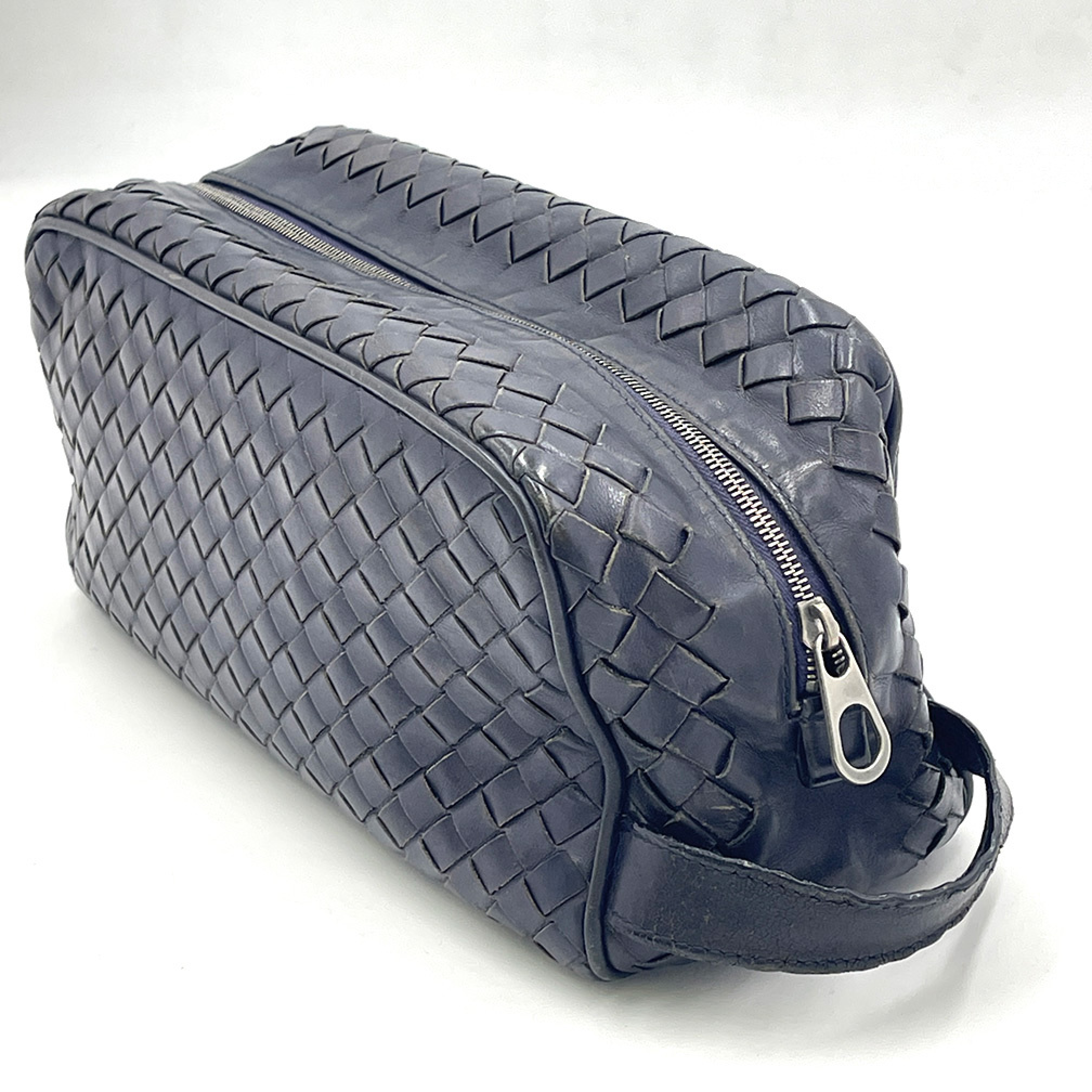 Leather Clutch Navy Blue Clutch Bag — view 3
