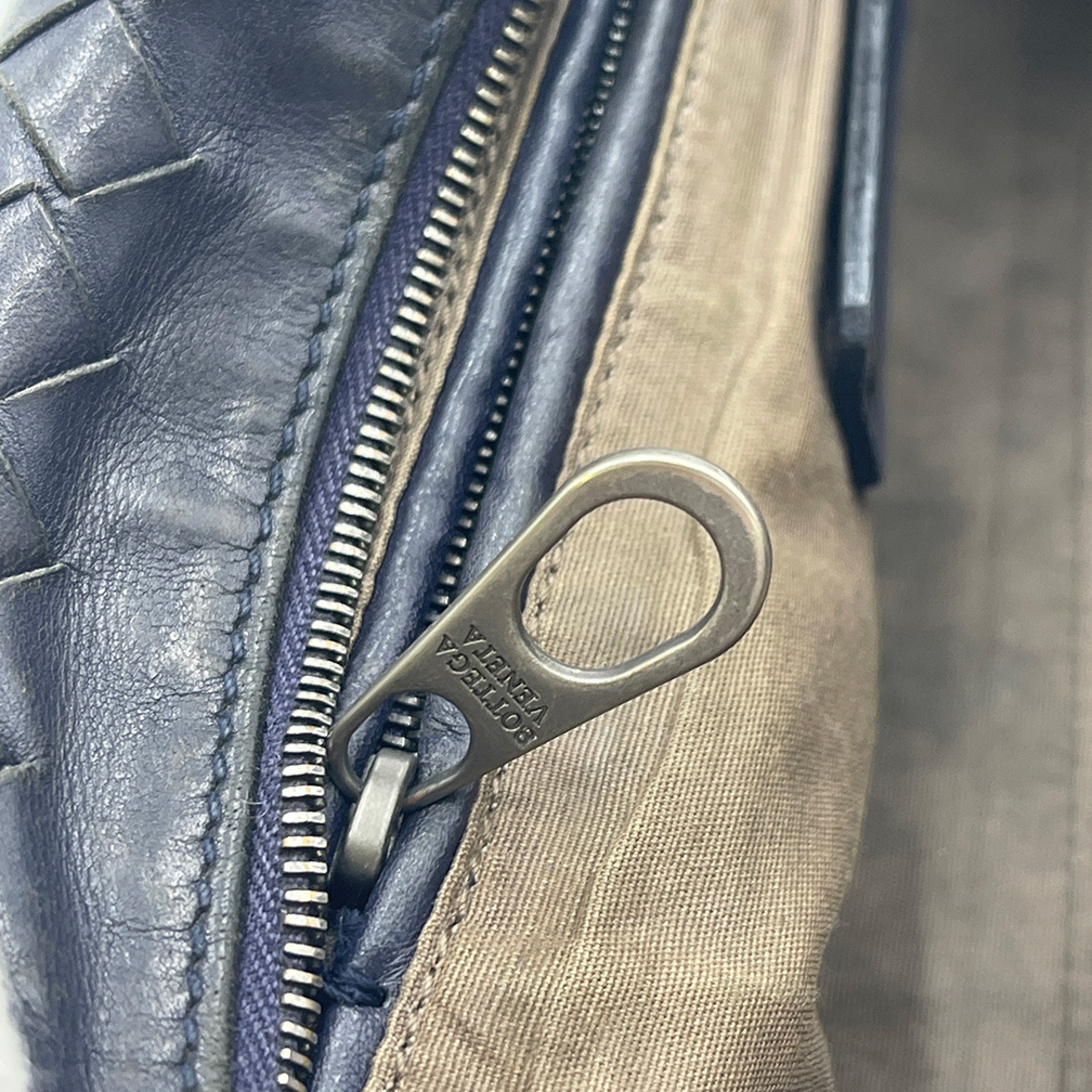 Leather Clutch Navy Blue Clutch Bag — view 9