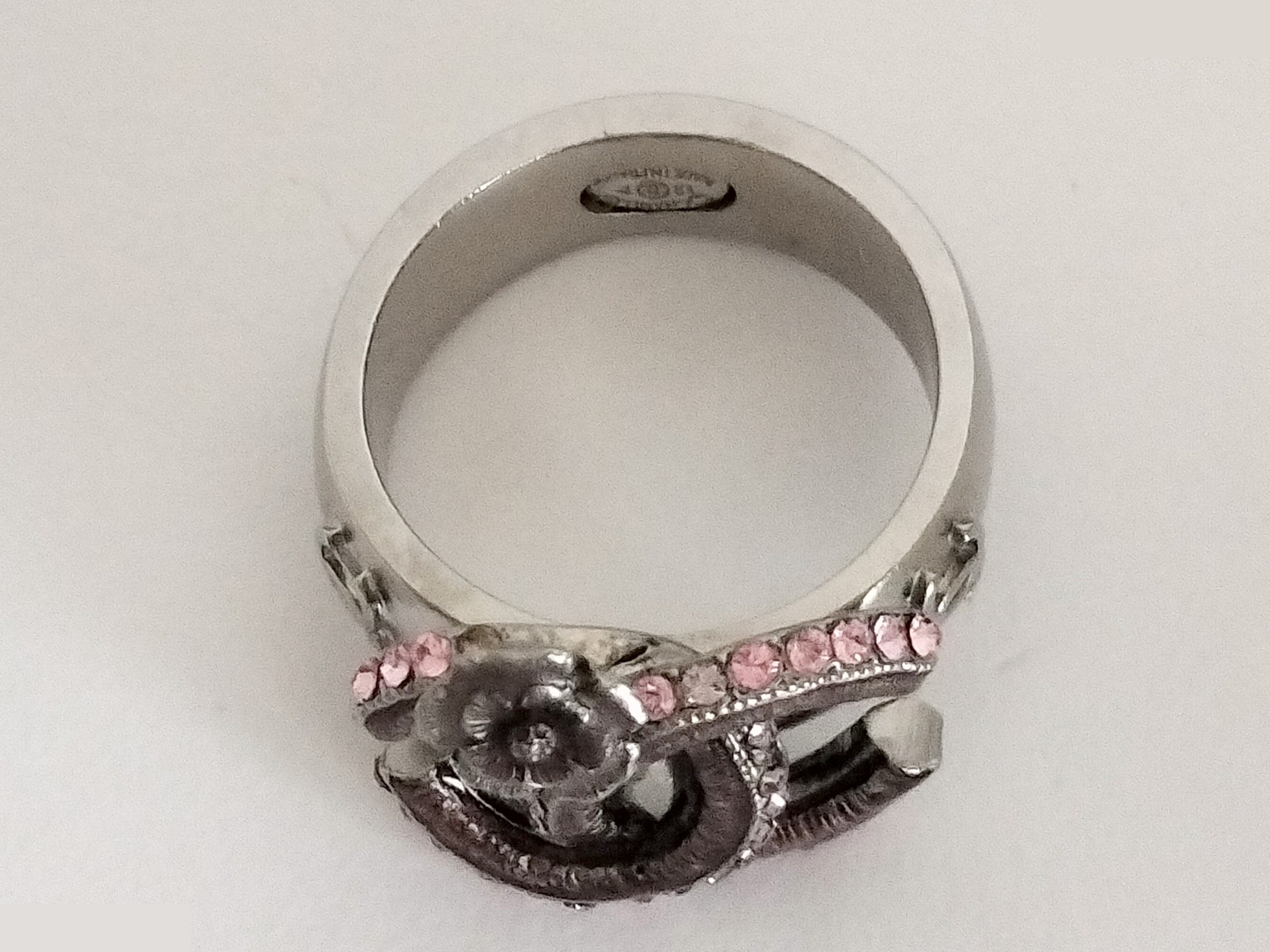 Coco Rhinestone Silver Ring #12 — view 4