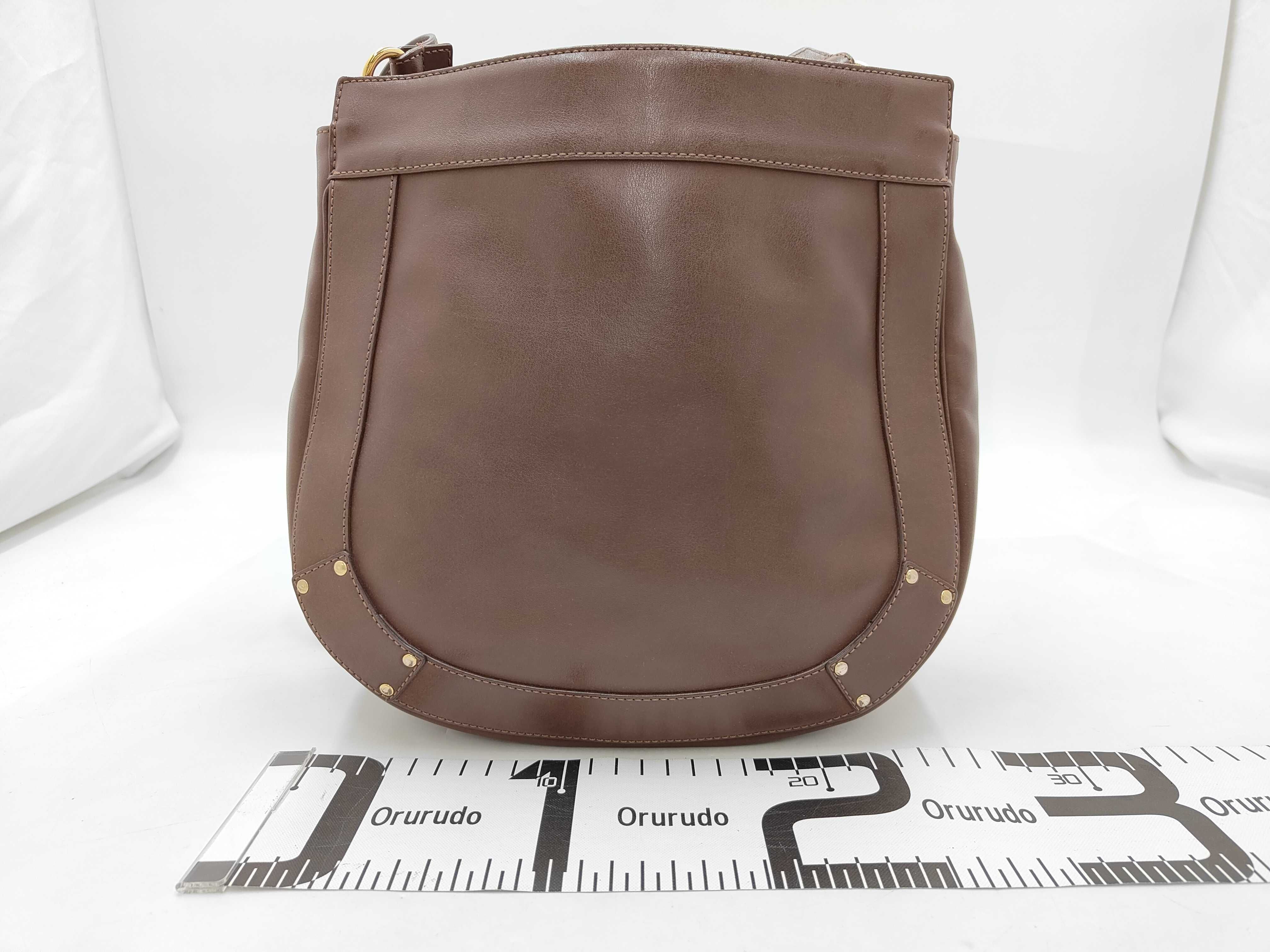Eden Leather Shoulder Bag, Brown, with Fridge — view 2