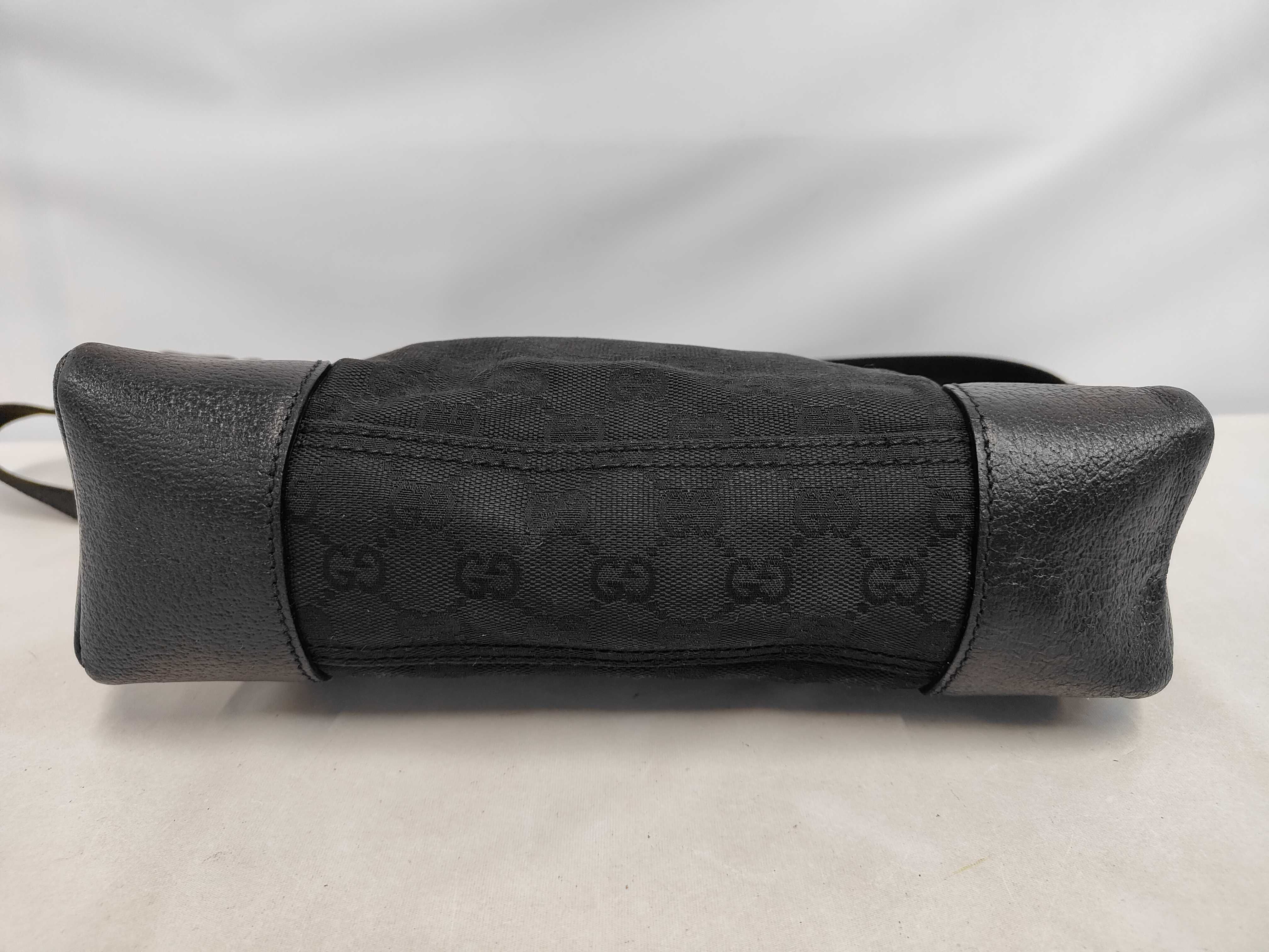GG Canvas x Leather Shoulder Bag, Black — view 4