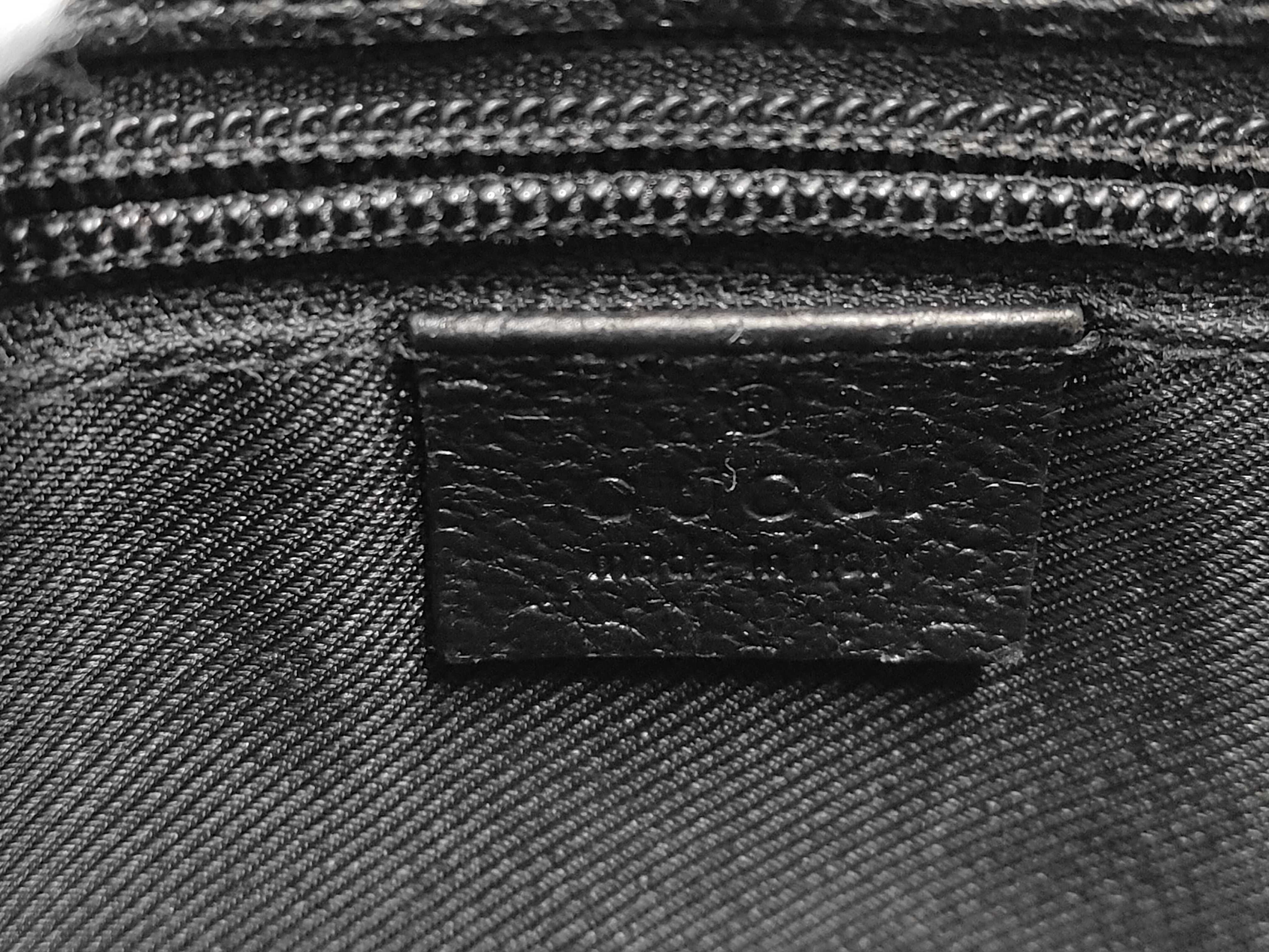 GG Canvas x Leather Shoulder Bag, Black — view 8