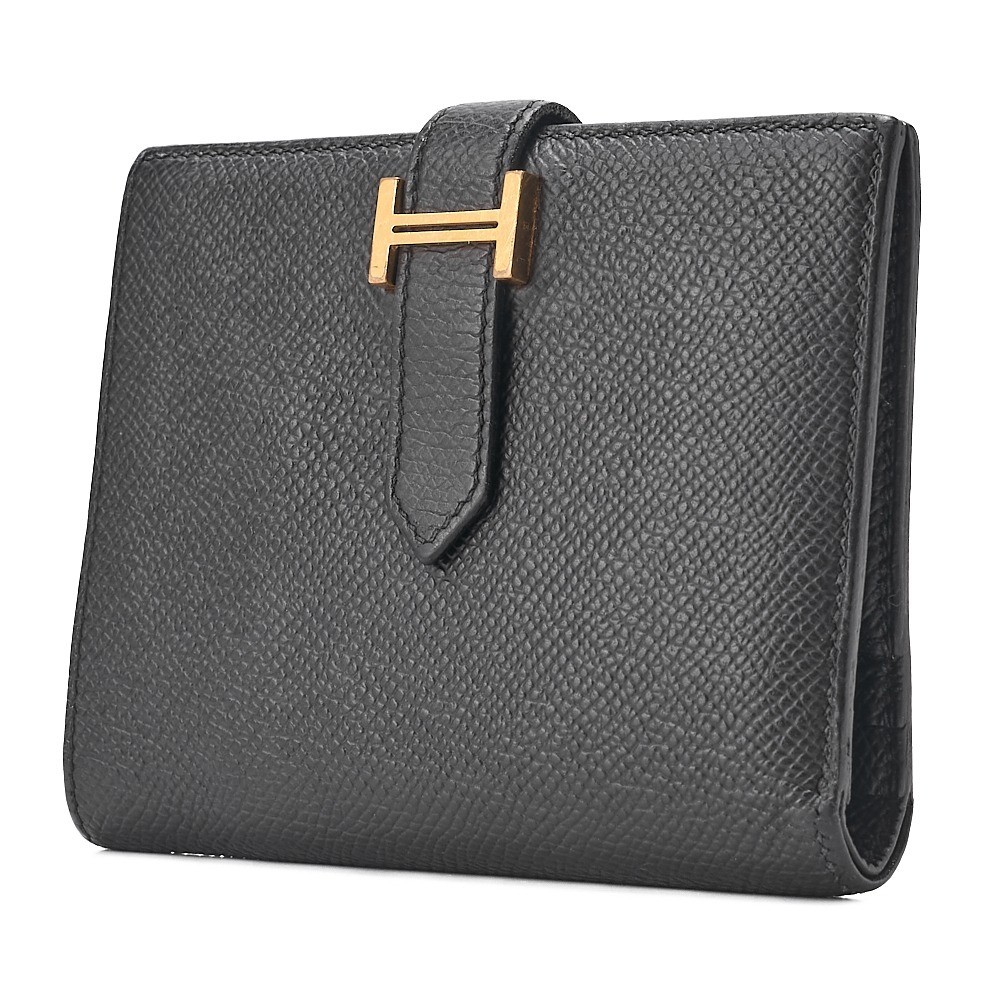 Bearn Compact Epsom Bi-fold Wallet, Black — view 2