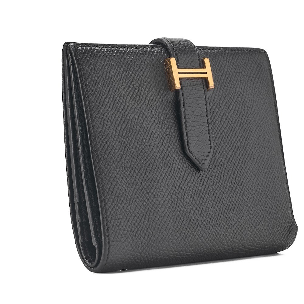 Bearn Compact Epsom Bi-fold Wallet, Black — view 3