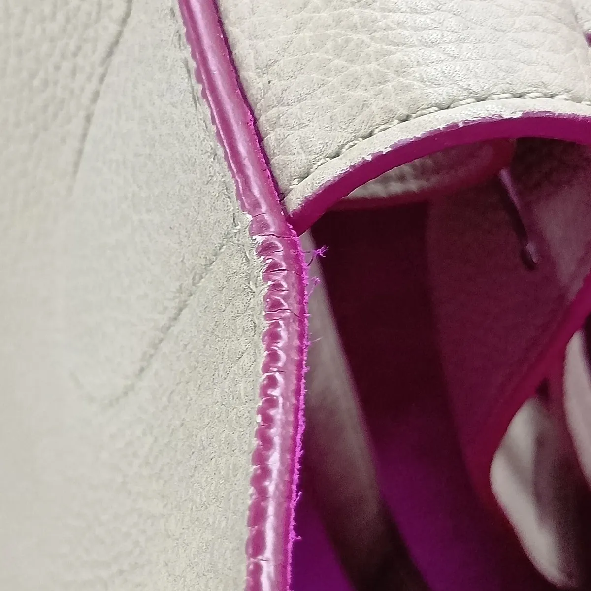 Luggage Phantom Leather Handbag, Gray x Purple — view 10