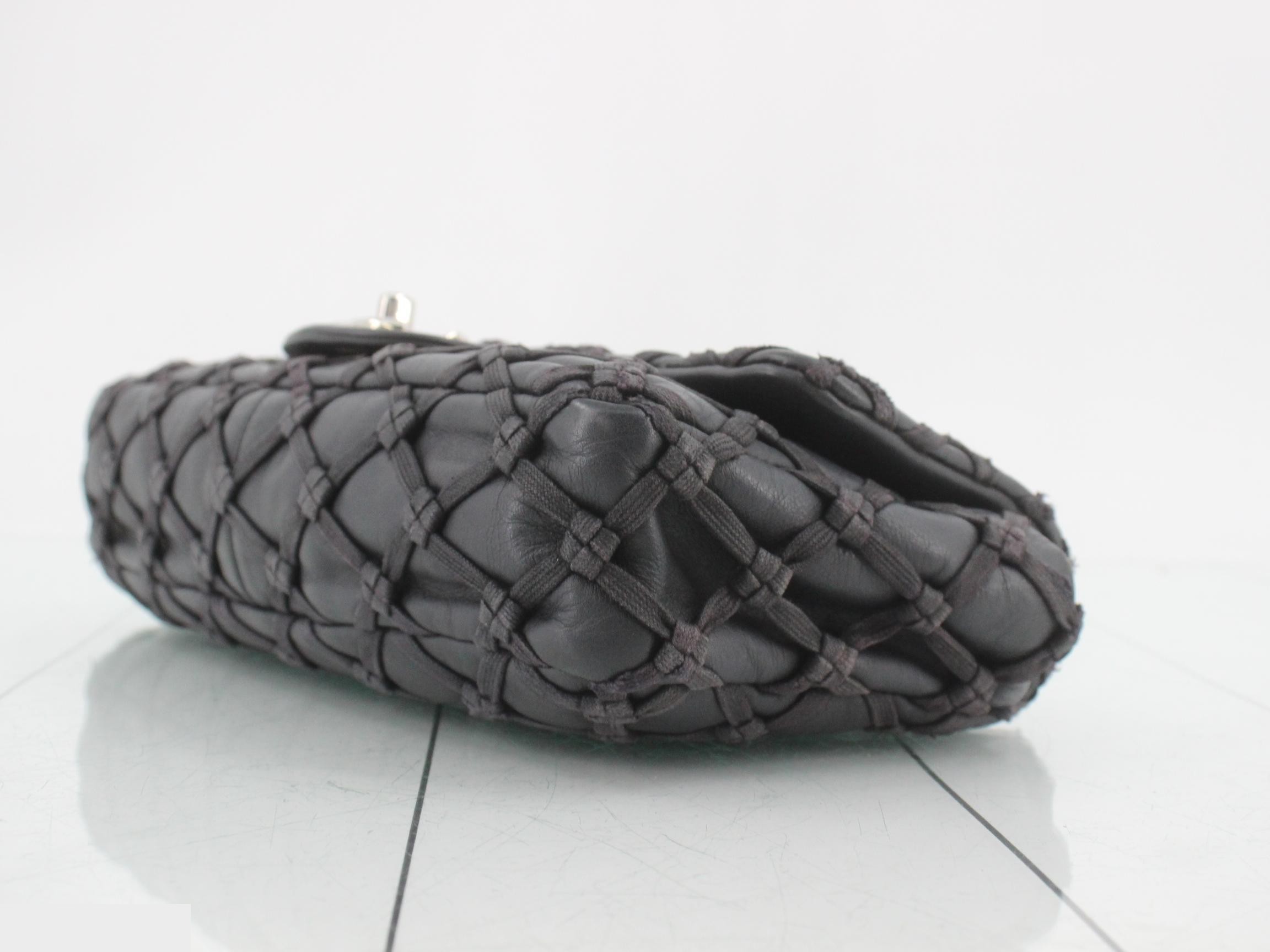 Matelassé chain shoulder bag, black, with sticker, serial number 14. — view 6