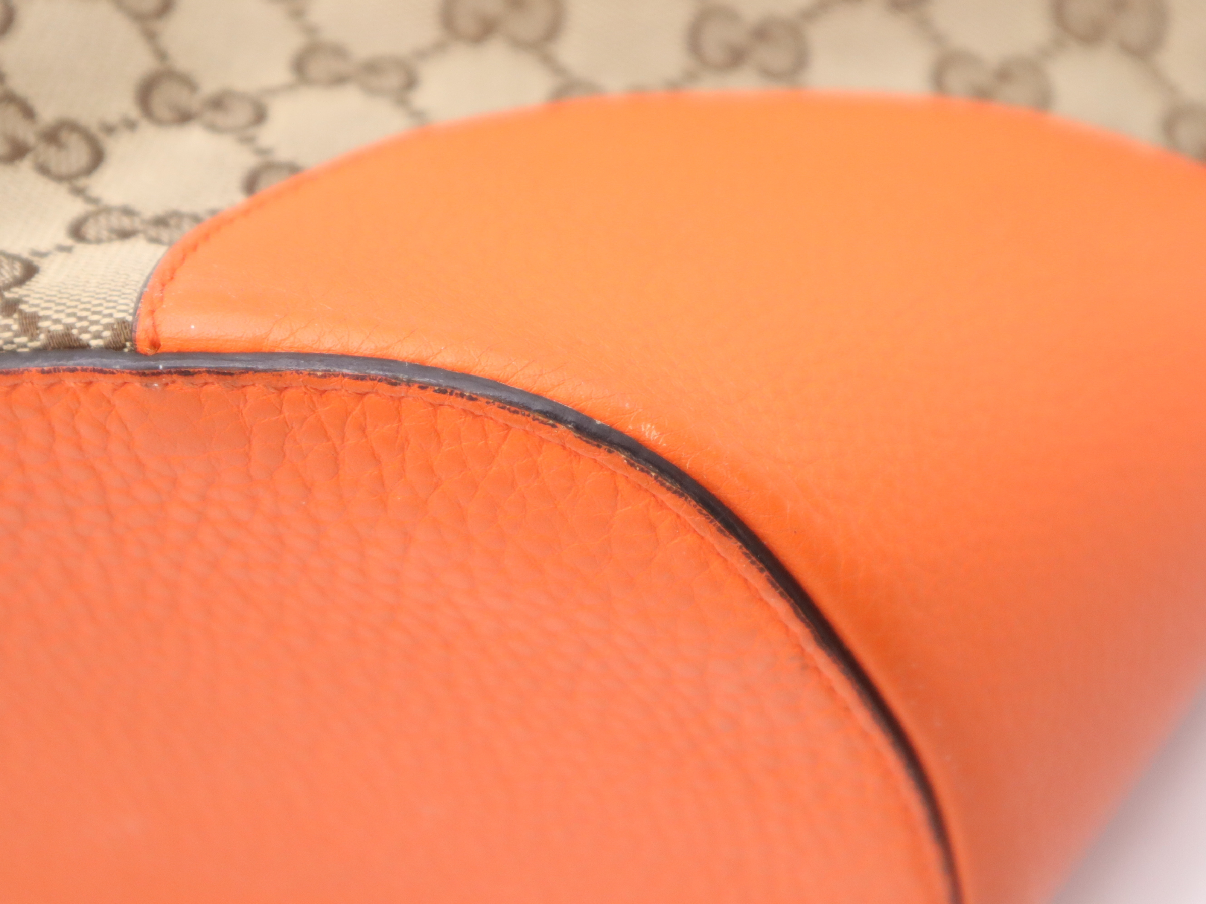 381597 GG Canvas x Leather Orange GD Hardware Shoulder Bag — view 10