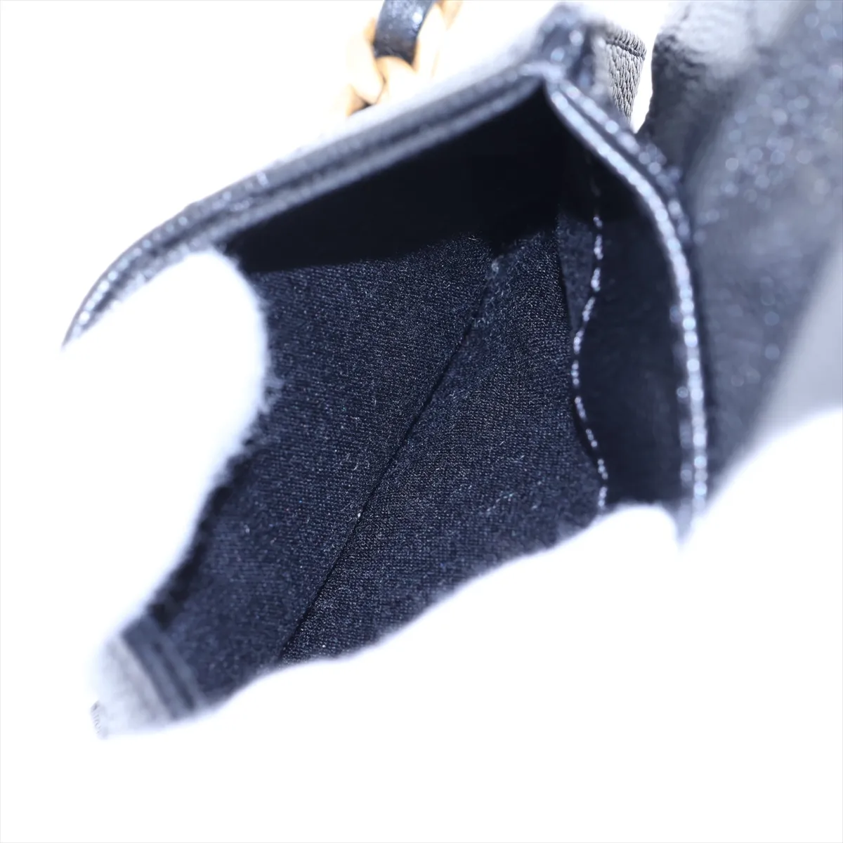 [Individually packaged] Chanel Matelassé Caviar Skin Chain Backpack, Black with Gold Hardware, E9913A57, Random Plate — view 12