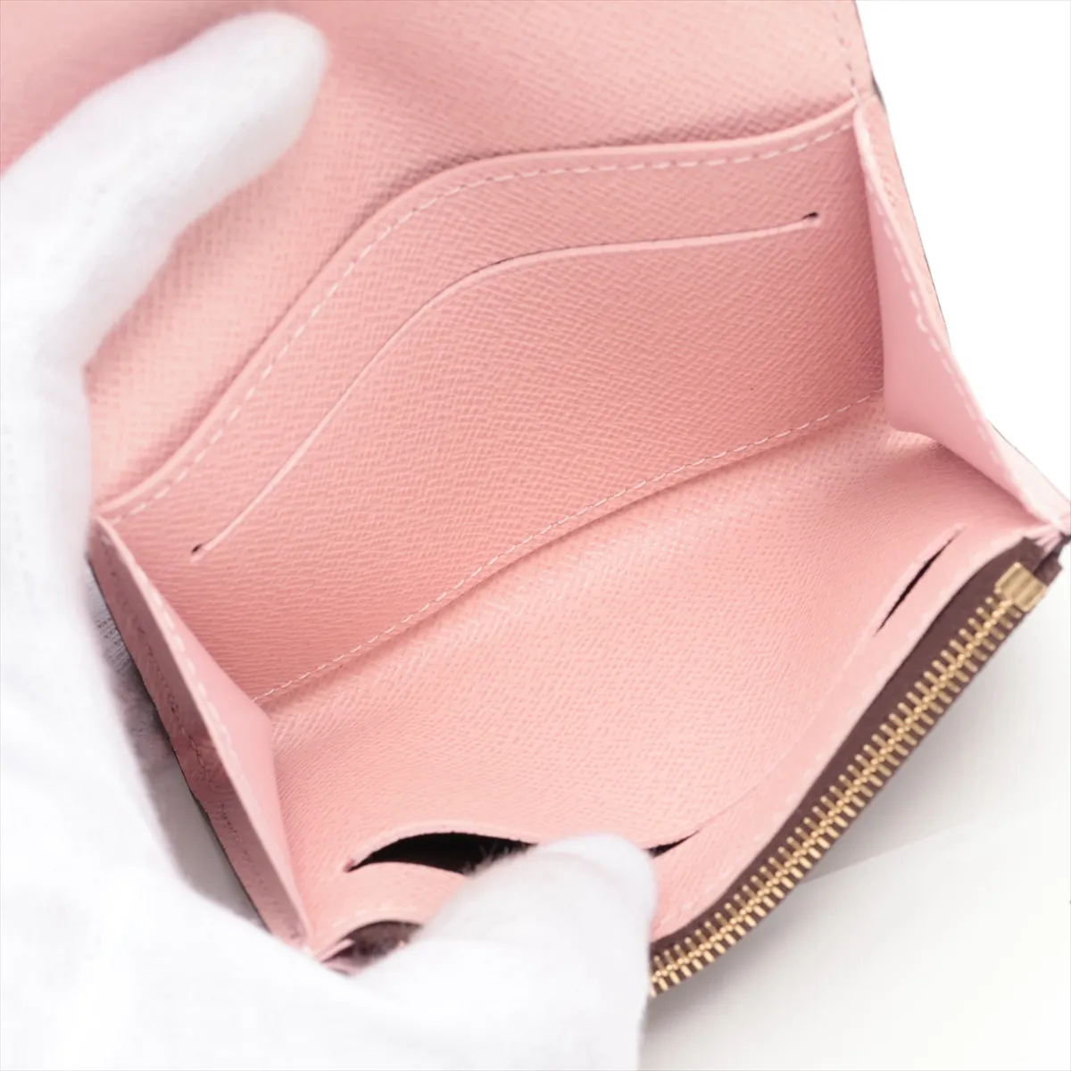 Monogram Portemonnaie Rosalie M62361 Rose Ballerine Coin Case (RFID detected) — view 4