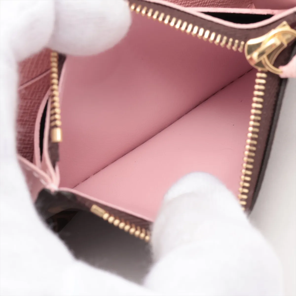 Monogram Portemonnaie Rosalie M62361 Rose Ballerine Coin Case (RFID detected) — view 5