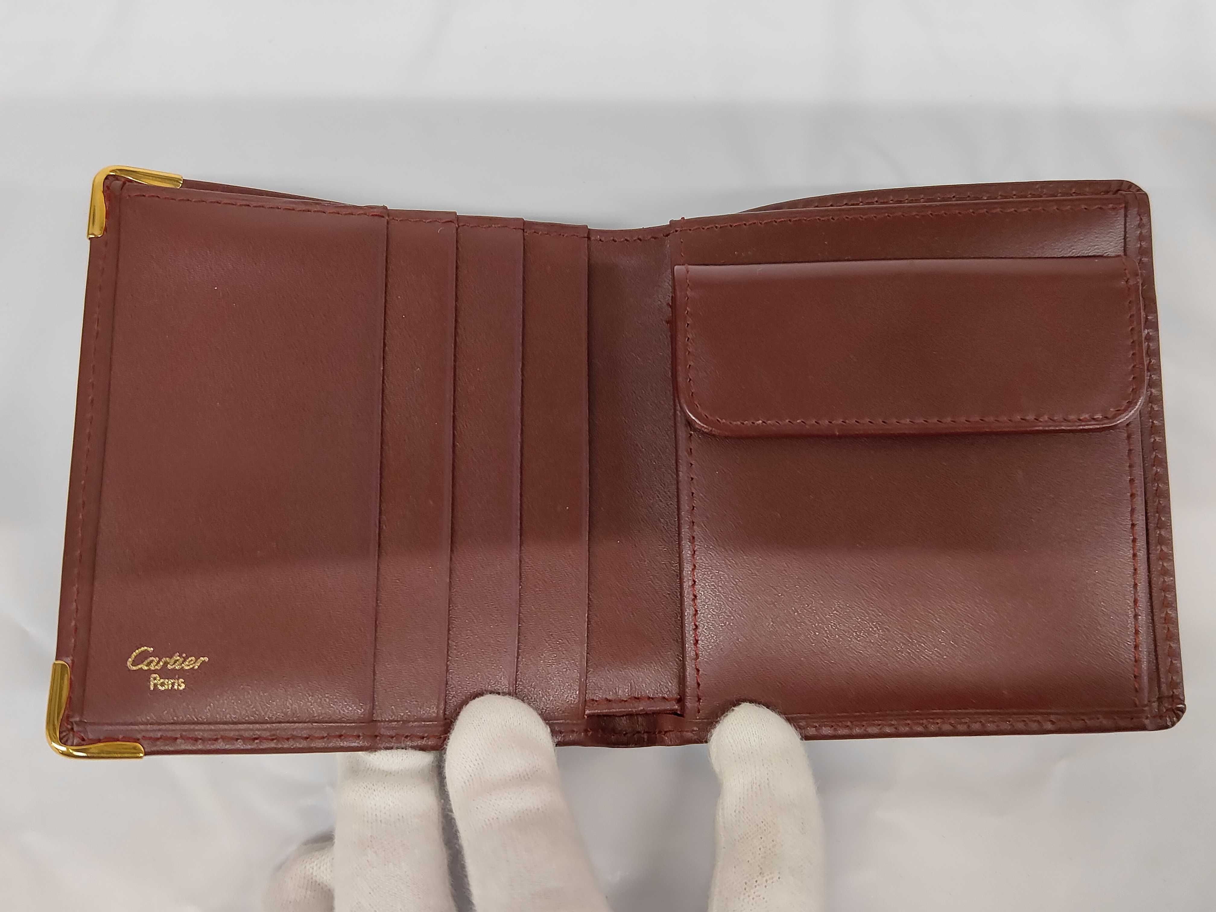 Must Leather Folding Wallet, Bordeaux — view 4
