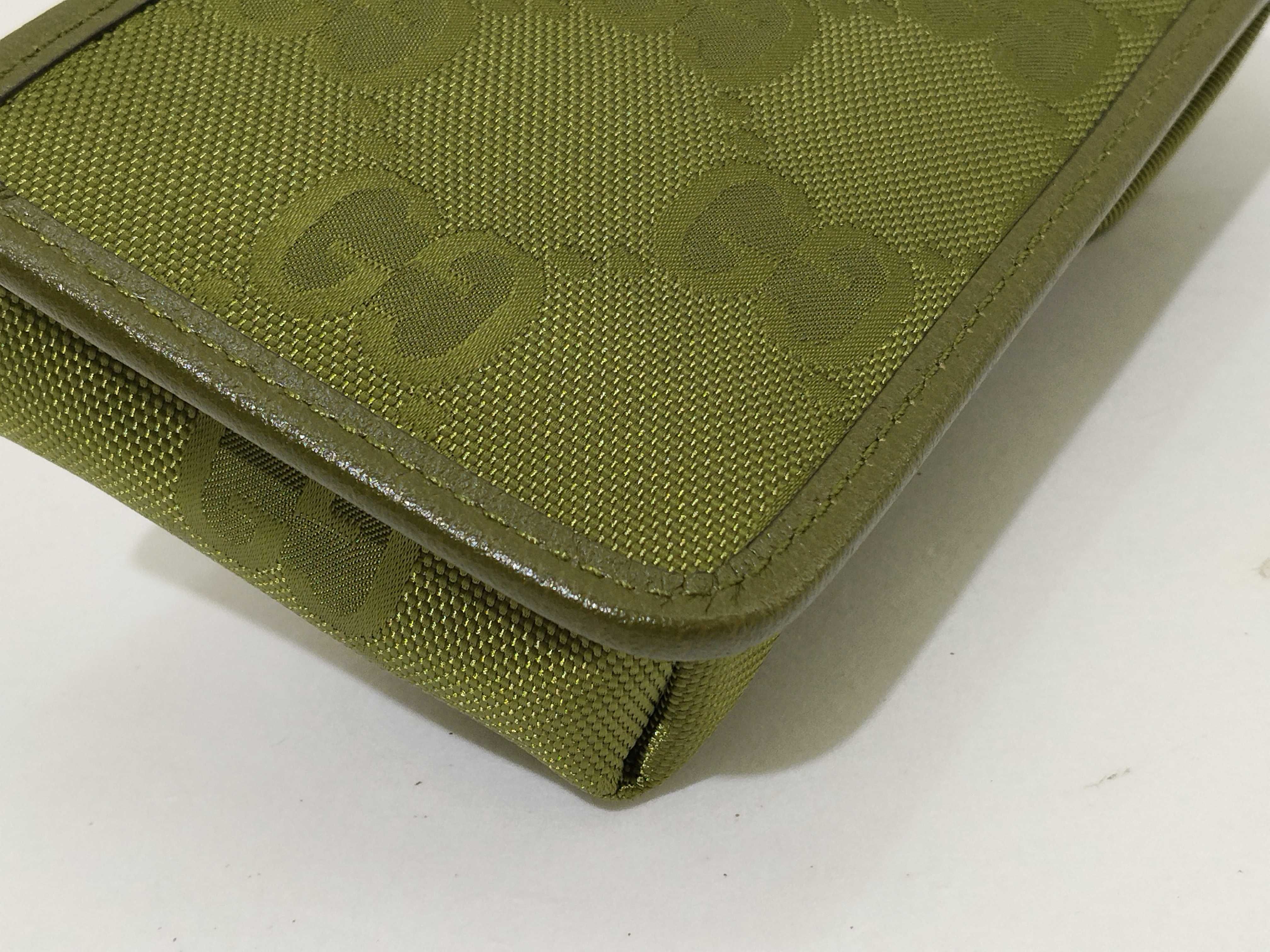 Off the Grid Nylon x Leather Shoulder Bag, Khaki, 696018 (Shoulder Bag) — view 4