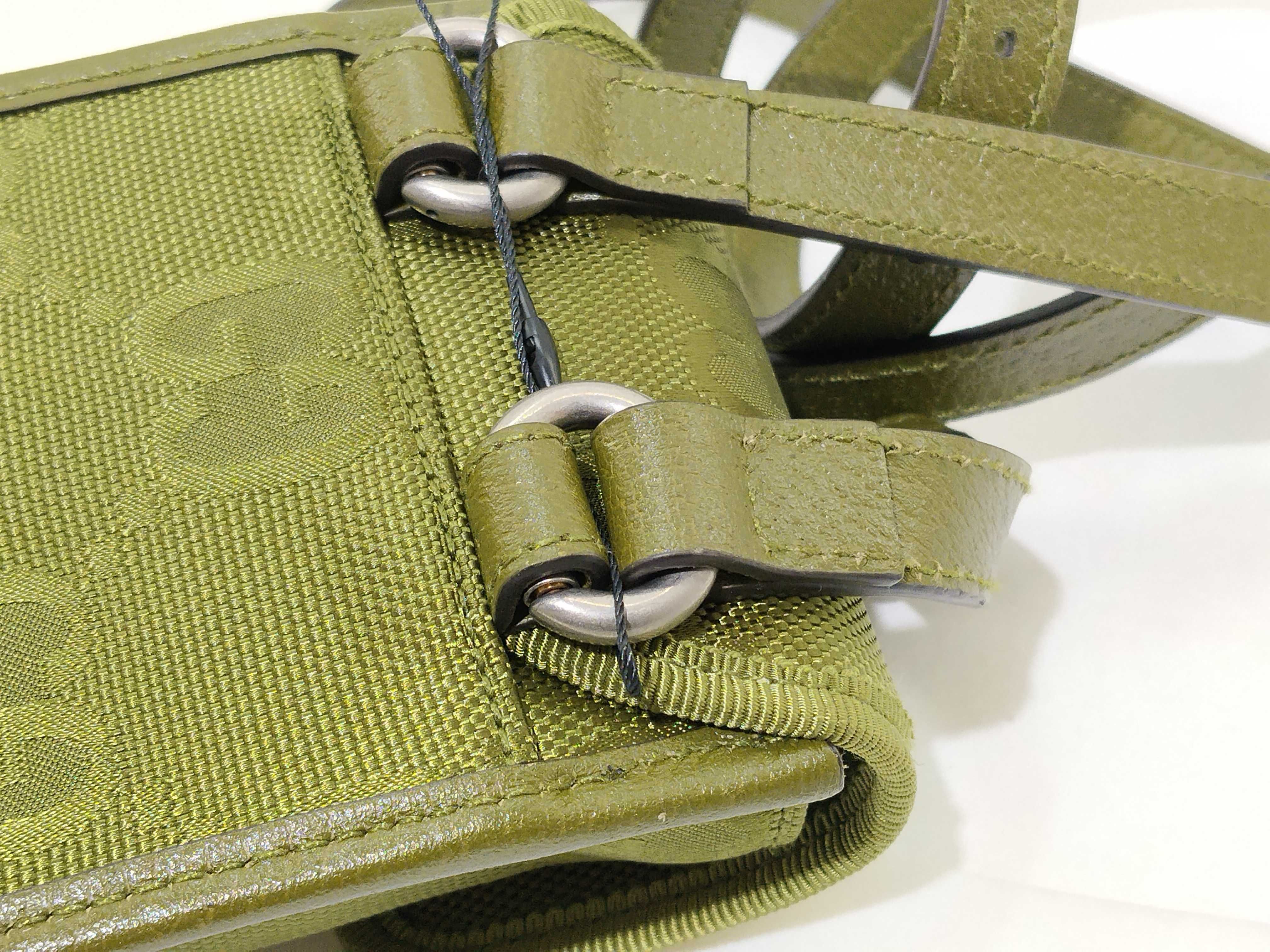 Off the Grid Nylon x Leather Shoulder Bag, Khaki, 696018 (Shoulder Bag) — view 5