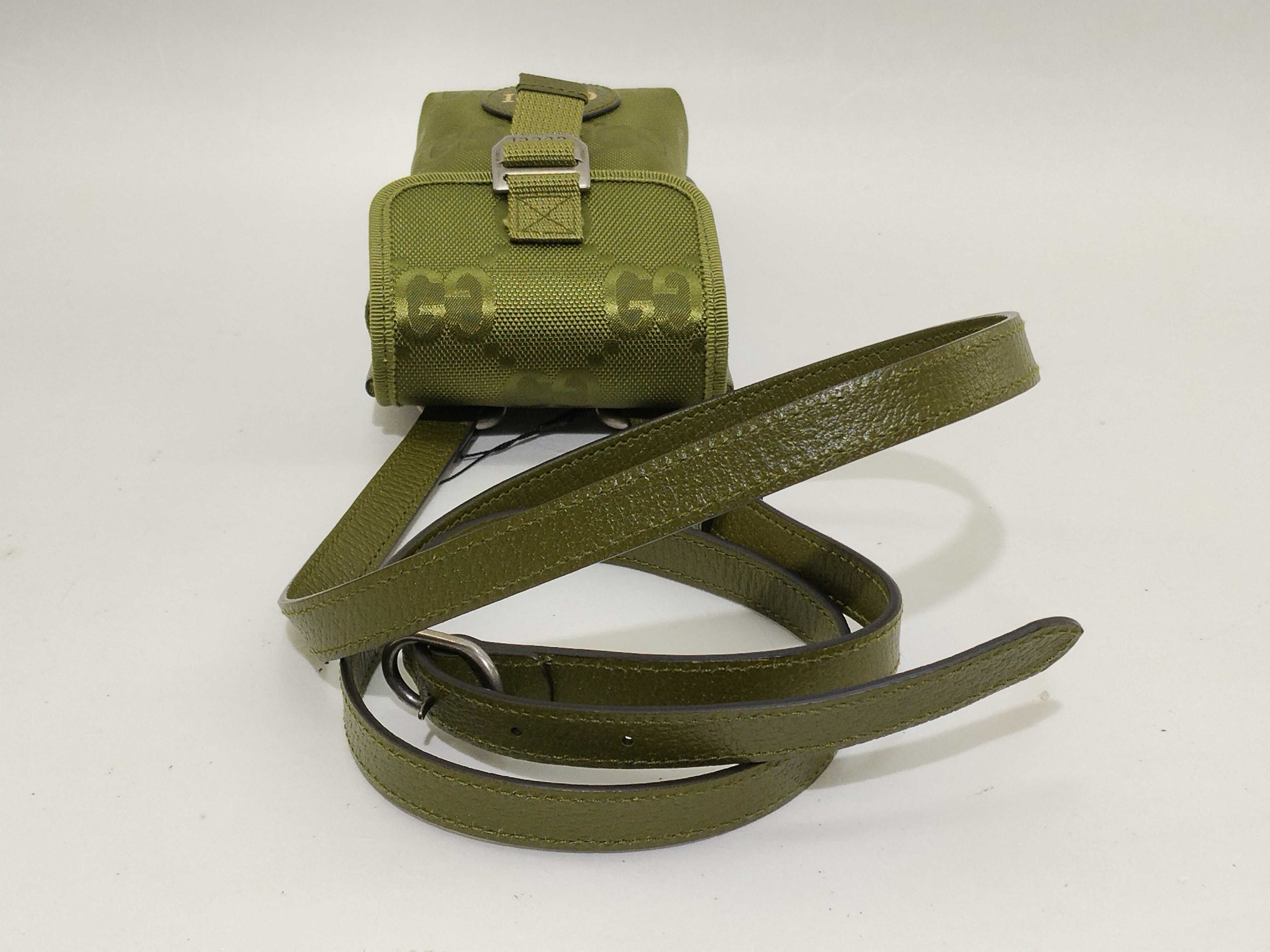 Off the Grid Nylon x Leather Shoulder Bag, Khaki, 696018 (Shoulder Bag) — view 7