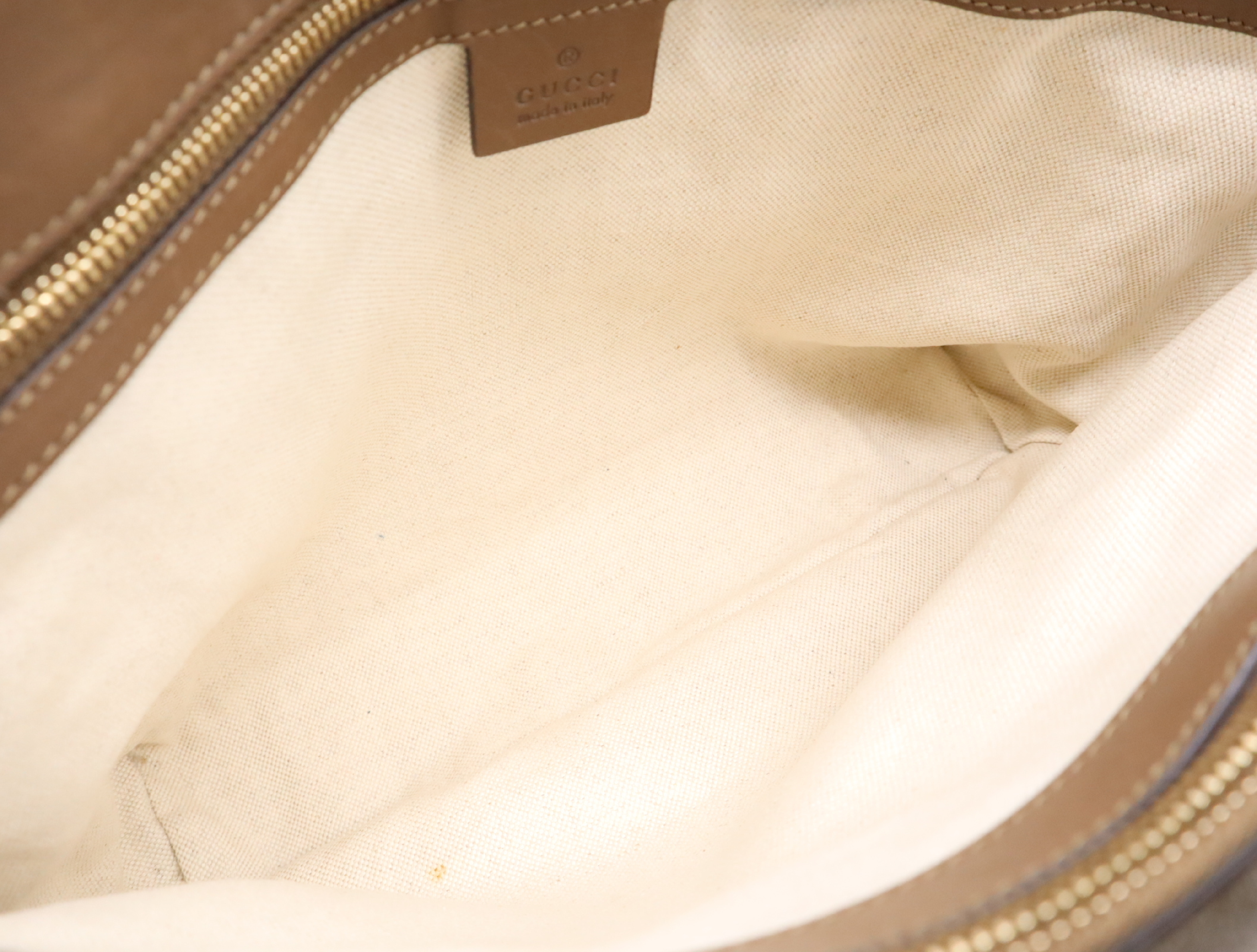 336776 GG Supreme Brown Tote Bag with Gold Hardware and Dust Bag — view 15