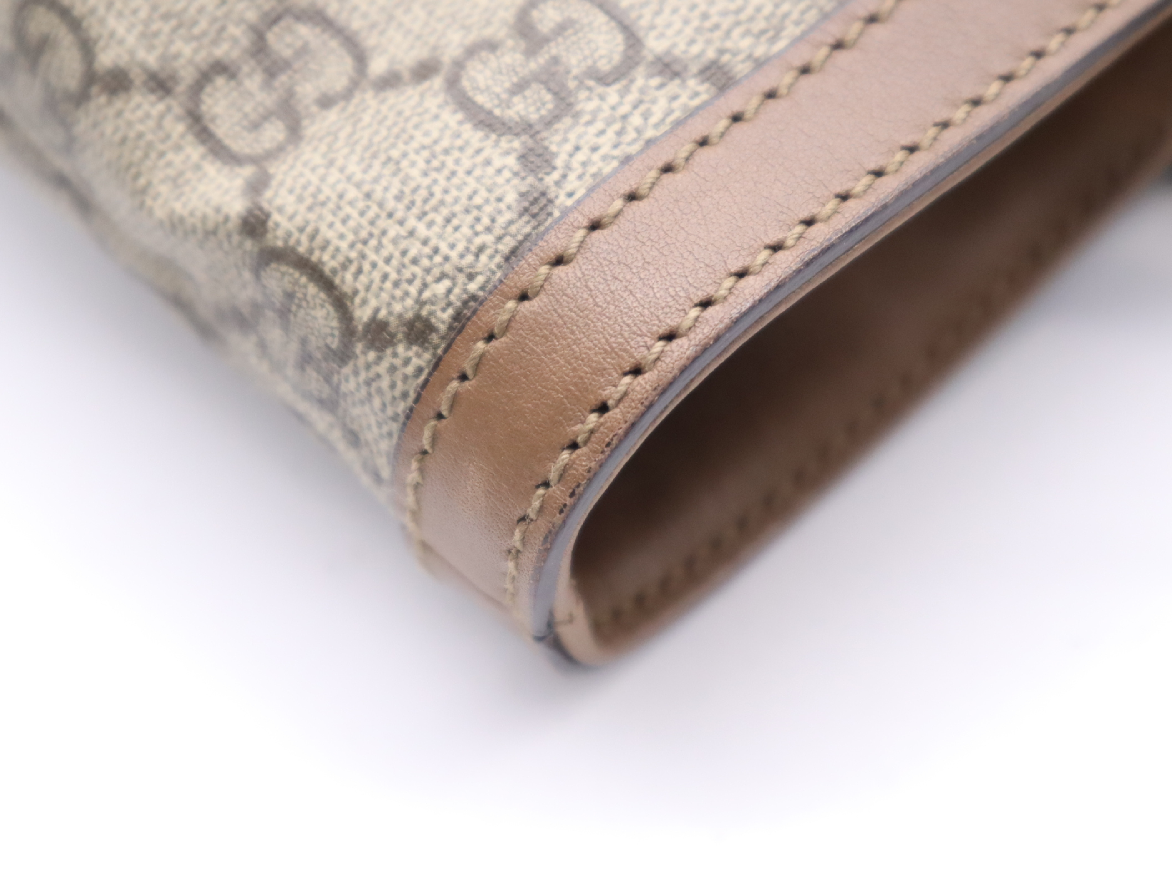 336776 GG Supreme Brown Tote Bag with Gold Hardware and Dust Bag — view 8