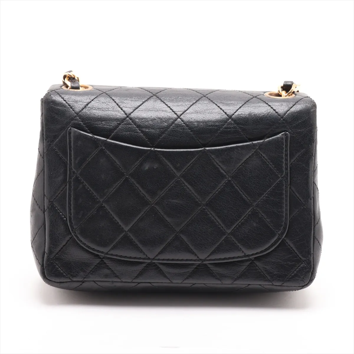 Mini Matelassé 17 Lambskin Single Flap Single Chain Bag, Black with Gold Hardware, 1494486, Series 1, A01115 — view 2