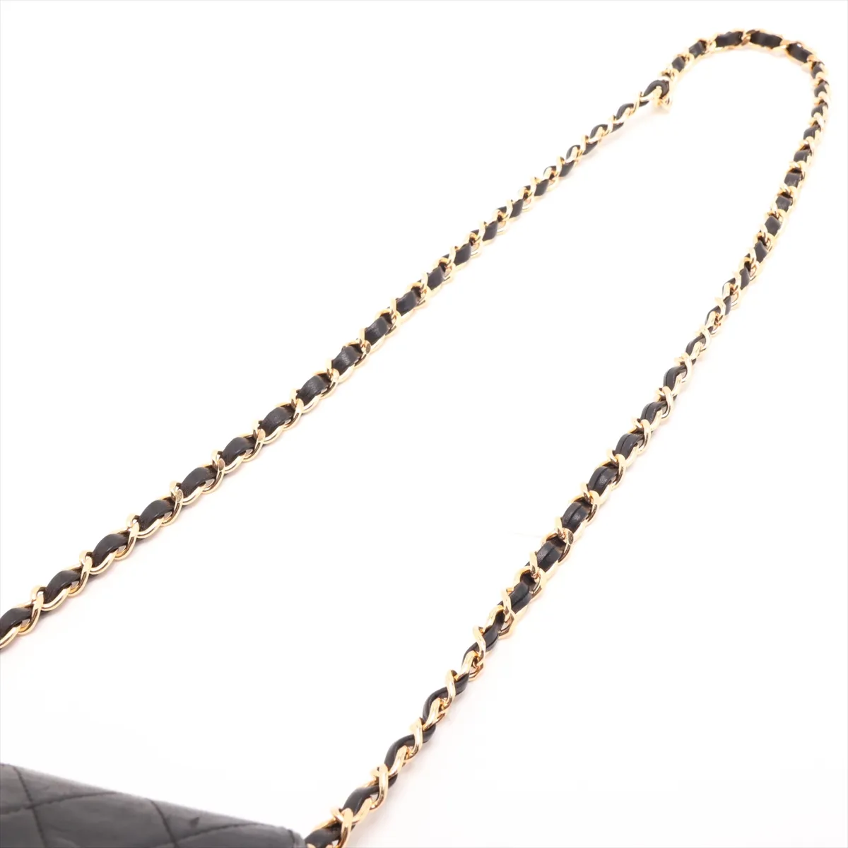 Mini Matelassé 17 Lambskin Single Flap Single Chain Bag, Black with Gold Hardware, 1494486, Series 1, A01115 — view 5