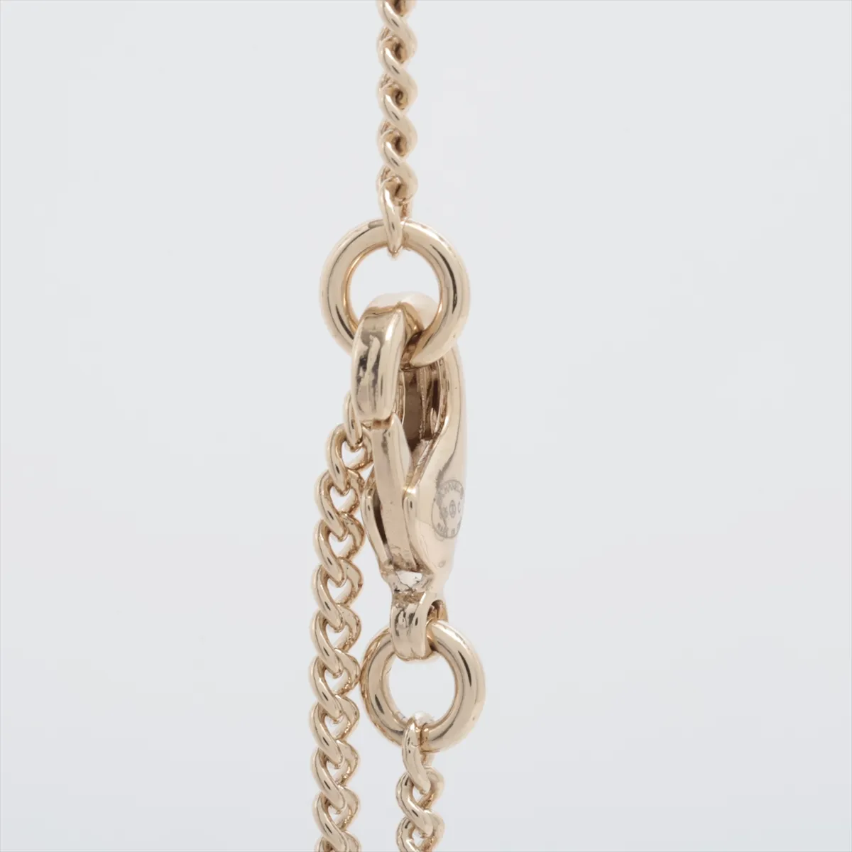 Coco Mark Bambi G26C Necklace, GP x Rhinestone x Faux Pearl, Gold, — view 3