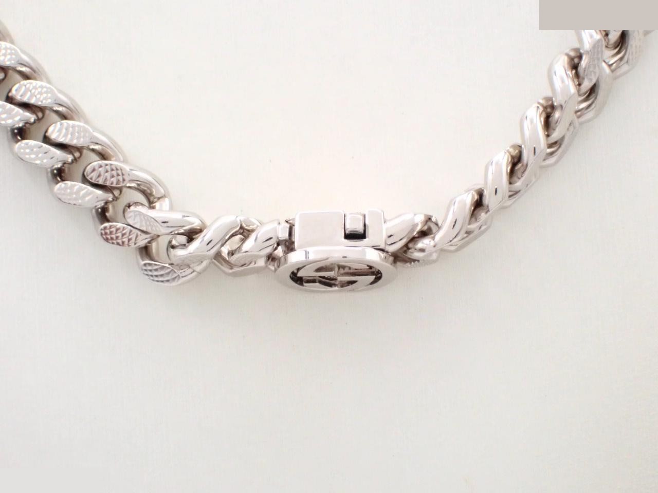 Silver necklace, neck circumference approximately 48 cm — view 2