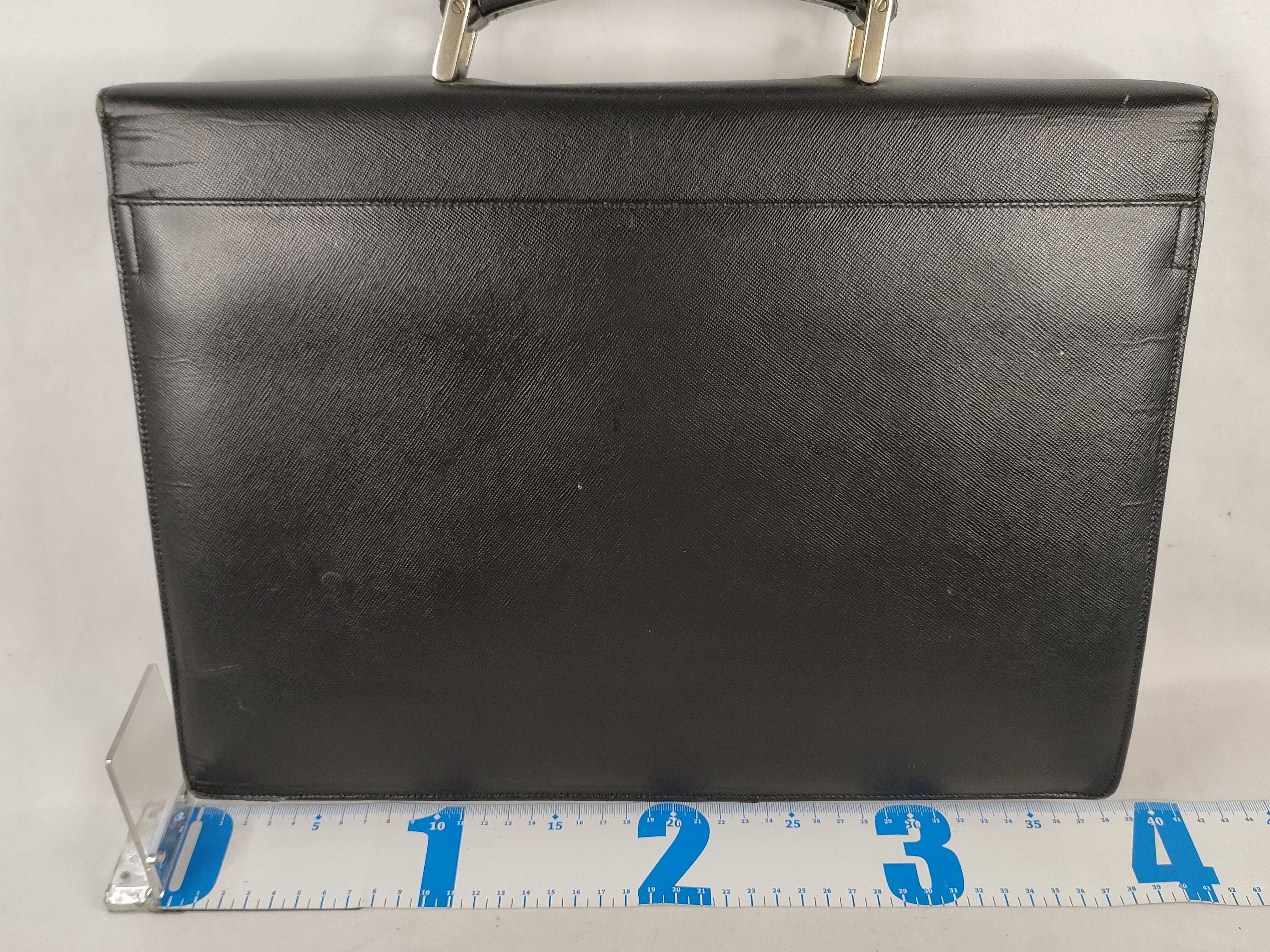 leather briefcase business bag — view 2