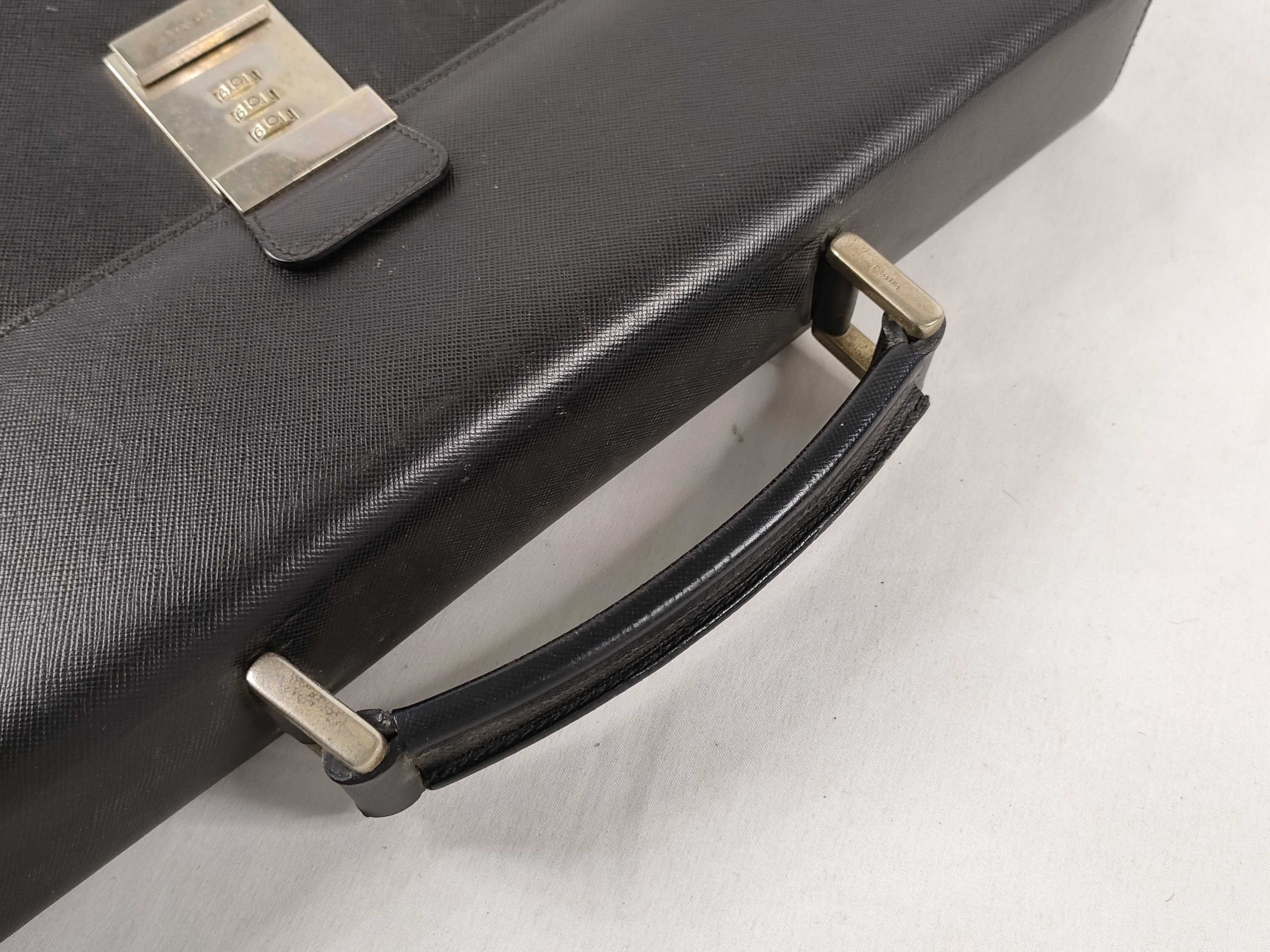 leather briefcase business bag — view 3