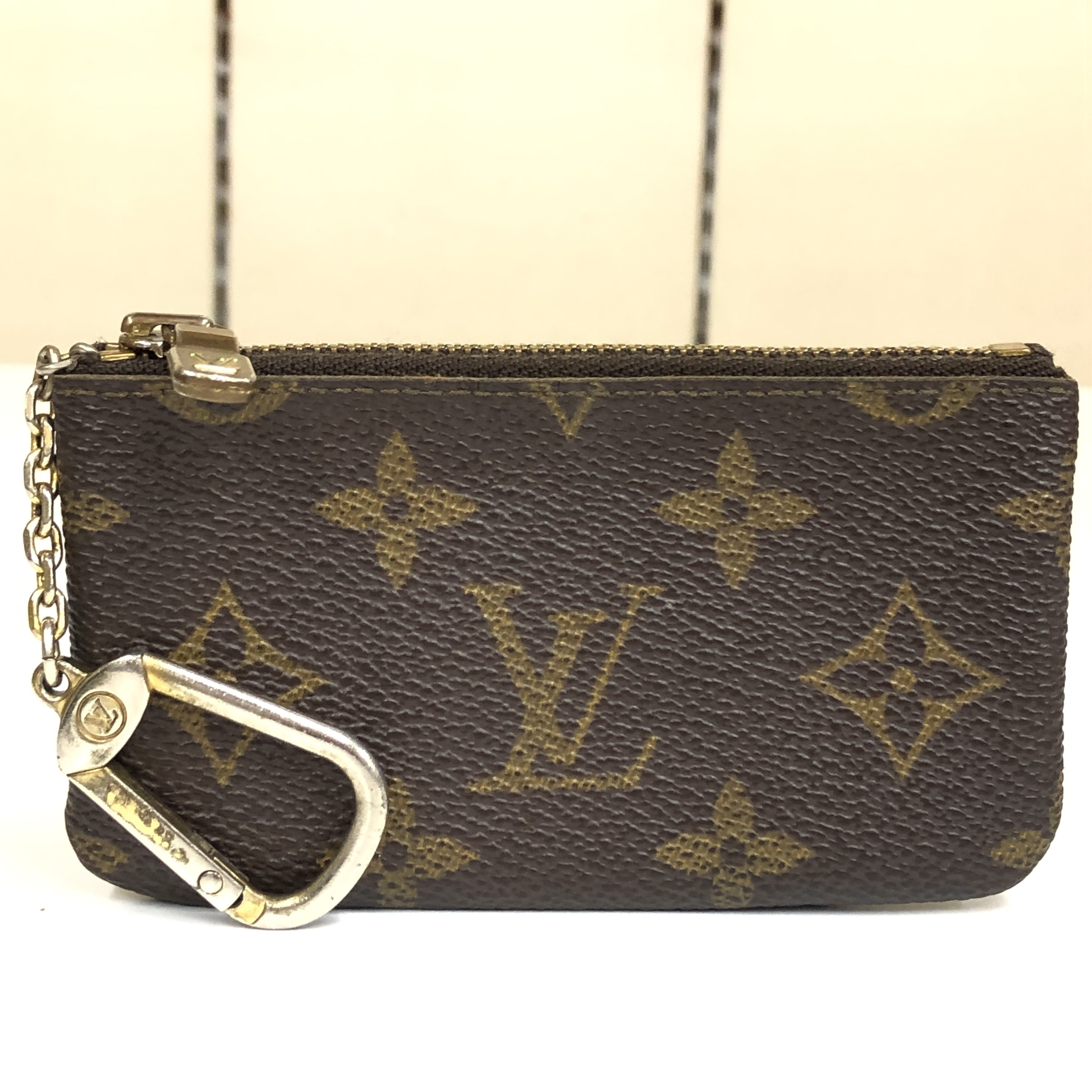 Monogram Pochette Clé Coin Case M62650 with Keyring 1920ET Compact Wallet Coin Purse Wallet Made in France
