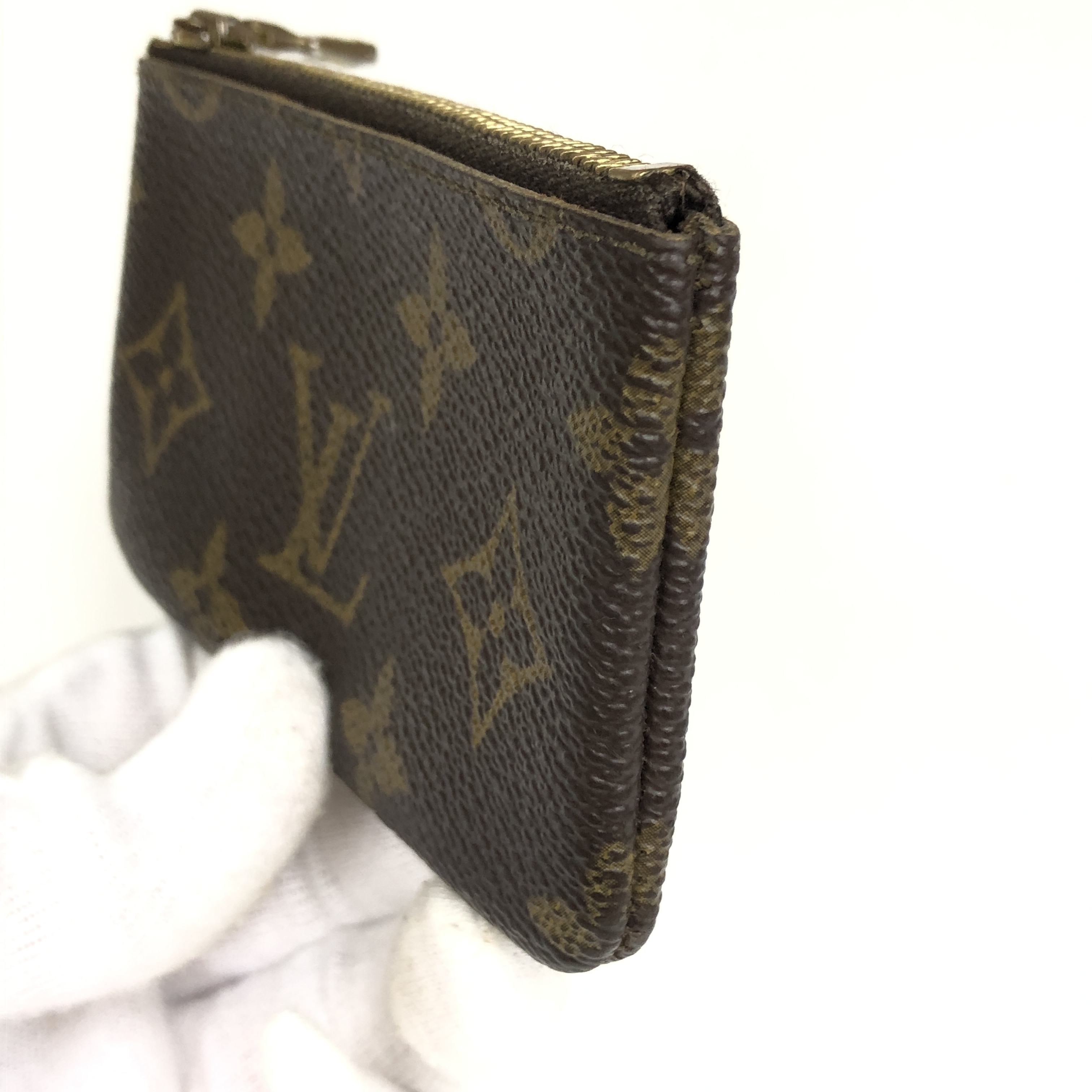 Monogram Pochette Clé Coin Case M62650 with Keyring 1920ET Compact Wallet Coin Purse Wallet Made in France — view 11