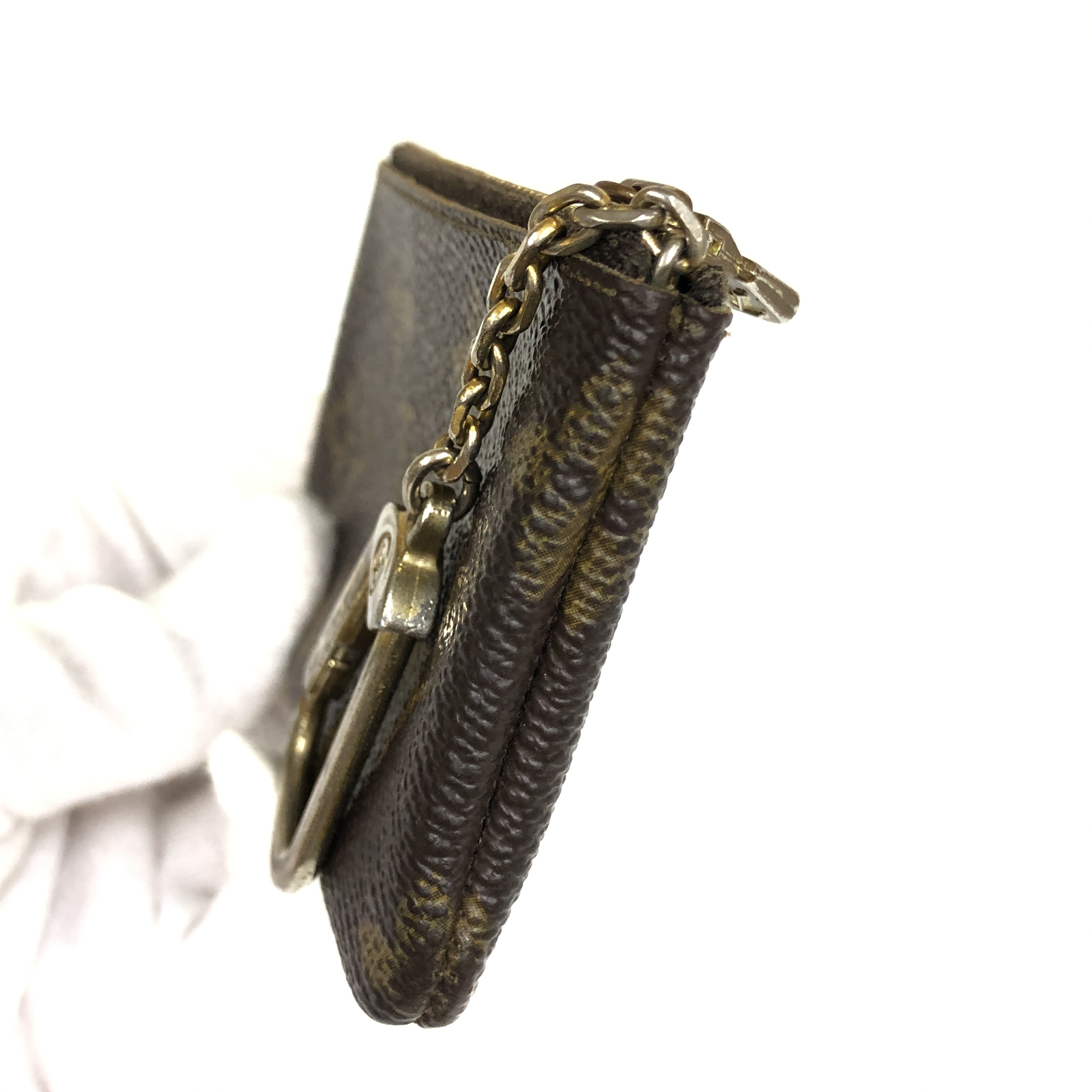 Monogram Pochette Clé Coin Case M62650 with Keyring 1920ET Compact Wallet Coin Purse Wallet Made in France — view 13