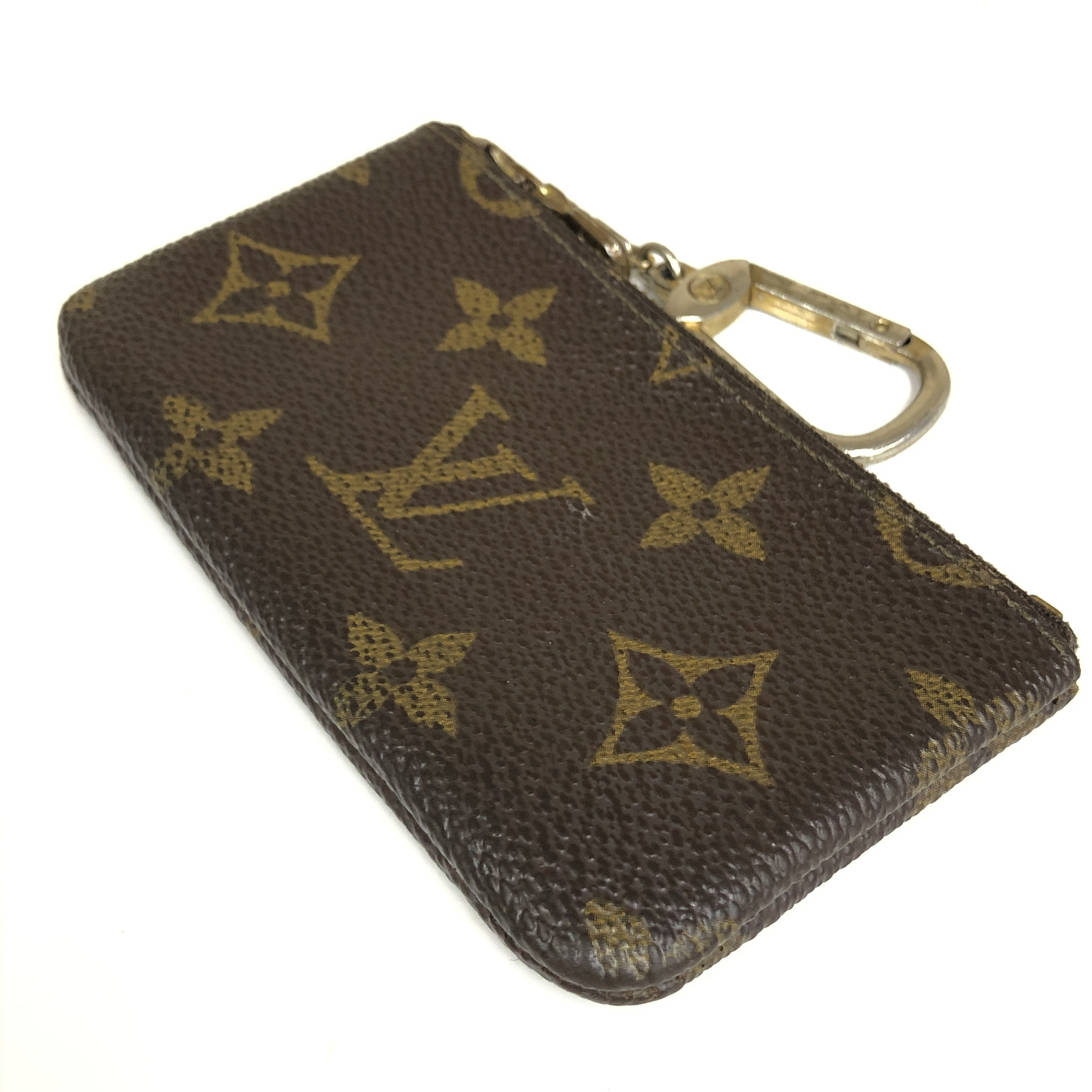 Monogram Pochette Clé Coin Case M62650 with Keyring 1920ET Compact Wallet Coin Purse Wallet Made in France — view 3